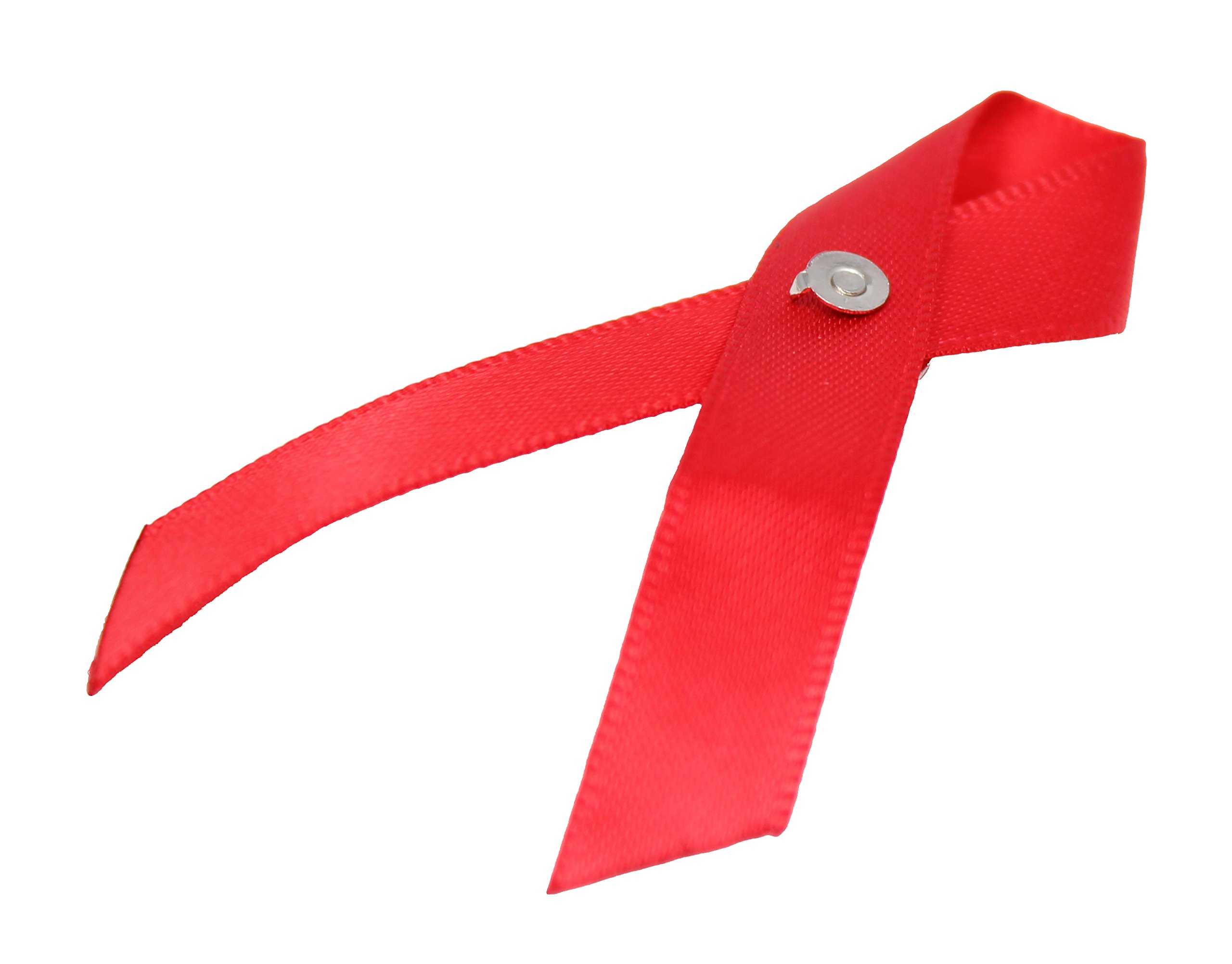 25 Pack Red Ribbon Awareness Fabric Lapel Pins - Support Causes, Show Solidarity - Perfect for Fundraisers, Charity Events & Awareness Campaigns