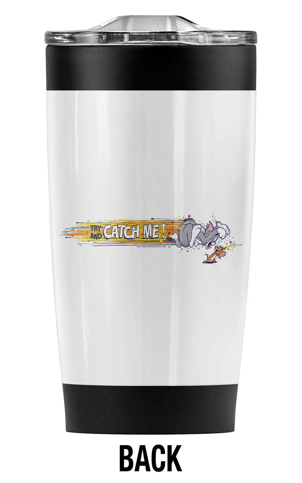 Tom and Jerry Stainless Steel Tumbler 20oz - Vacuum Insulated Travel Mug with Leakproof Lid for Coffee & Cold Drinks | Double Wall Insulation Keeps Beverages Hot/Cold for Hours | Perfect for Office, Commuting, Camping & Outdoor Activities