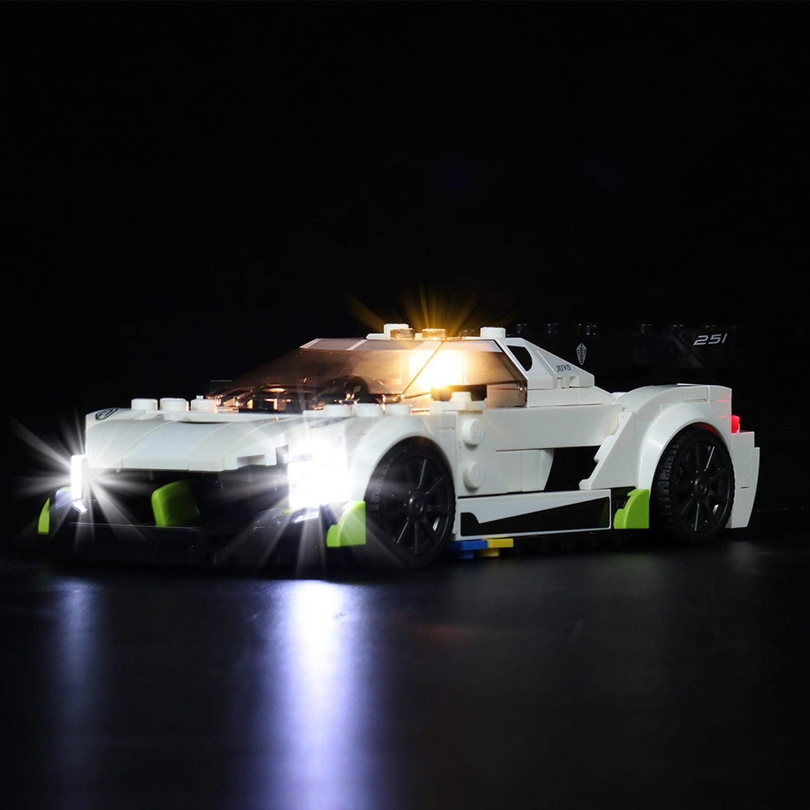 Best Light Kit for Lego Speed Champions Koenigsegg 76900 - Enhance Your Model Car with Realistic LED Lighting for Display & Nighttime Play