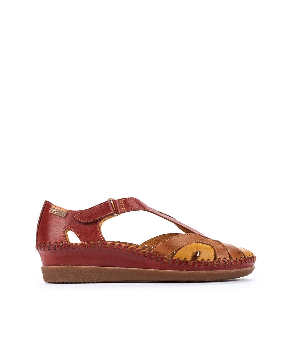 PIKOLINOS Women's Comfortable Closed Toe Sandals | Breathable Leather Summer Shoes for Walking & Travel | Casual & Dressy Style for Outdoors & Vacations