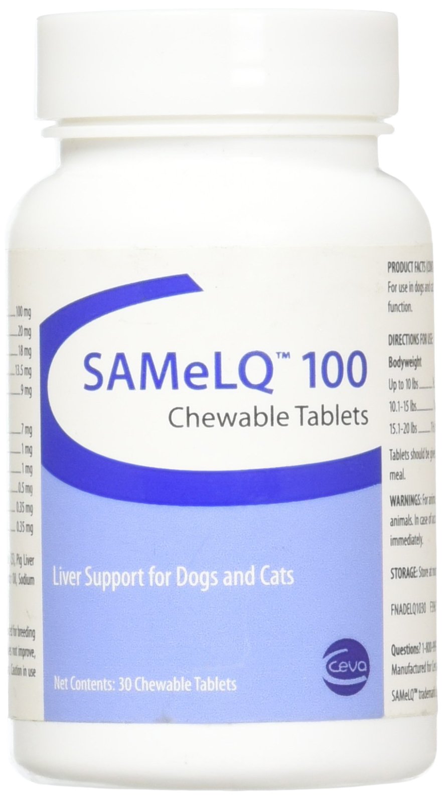 Vitality SAMeLQ 100 Chewable Tablets - 30 Count | Mood Support & Joint Health Supplement | Perfect for Daily Wellness & Active Lifestyle