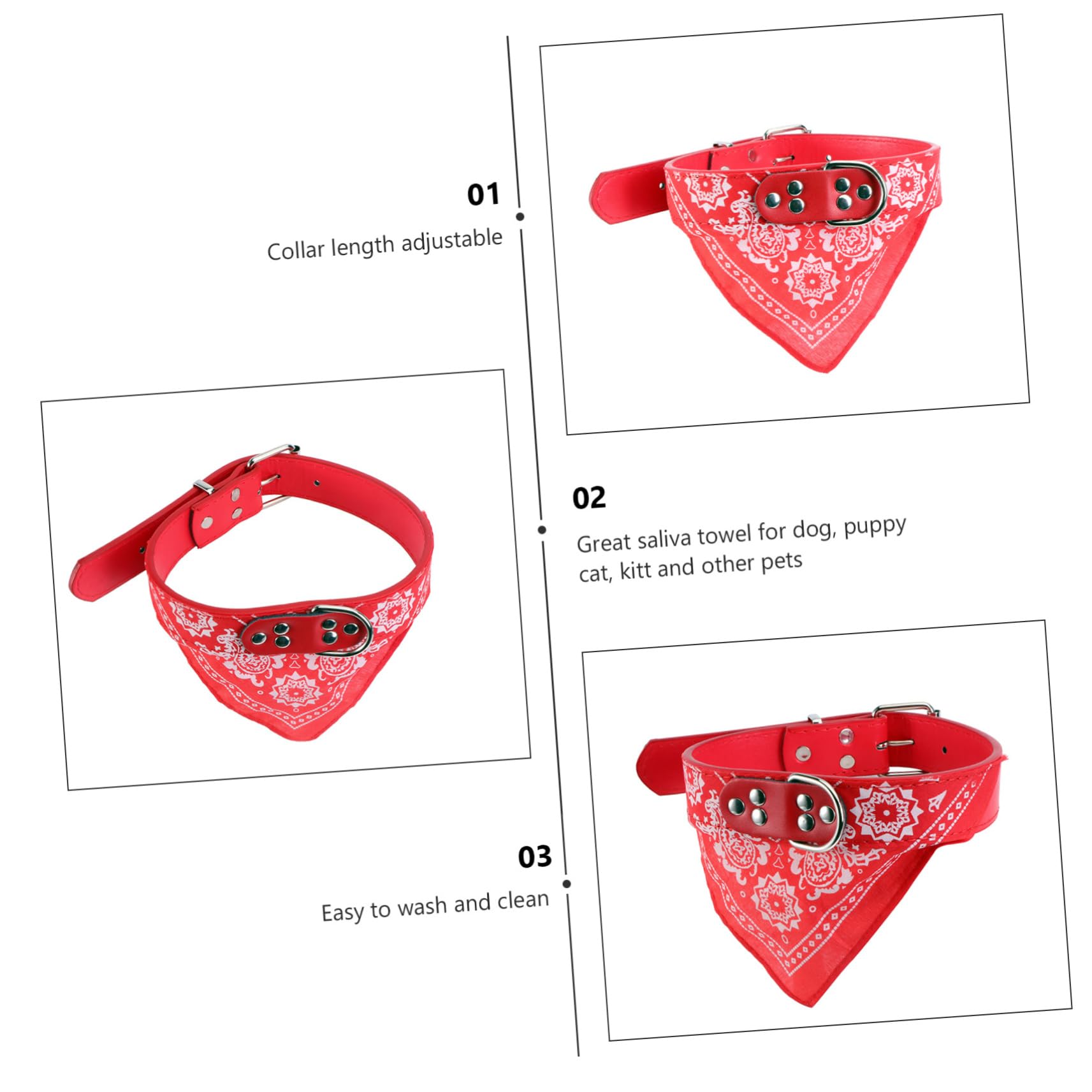 Kisangel Festive Christmas Dog Scarf - Pet Saliva Towel & Neckkerchief for Small Dogs - Holiday Pet Accessories for Christmas Parties & Photo Shoots