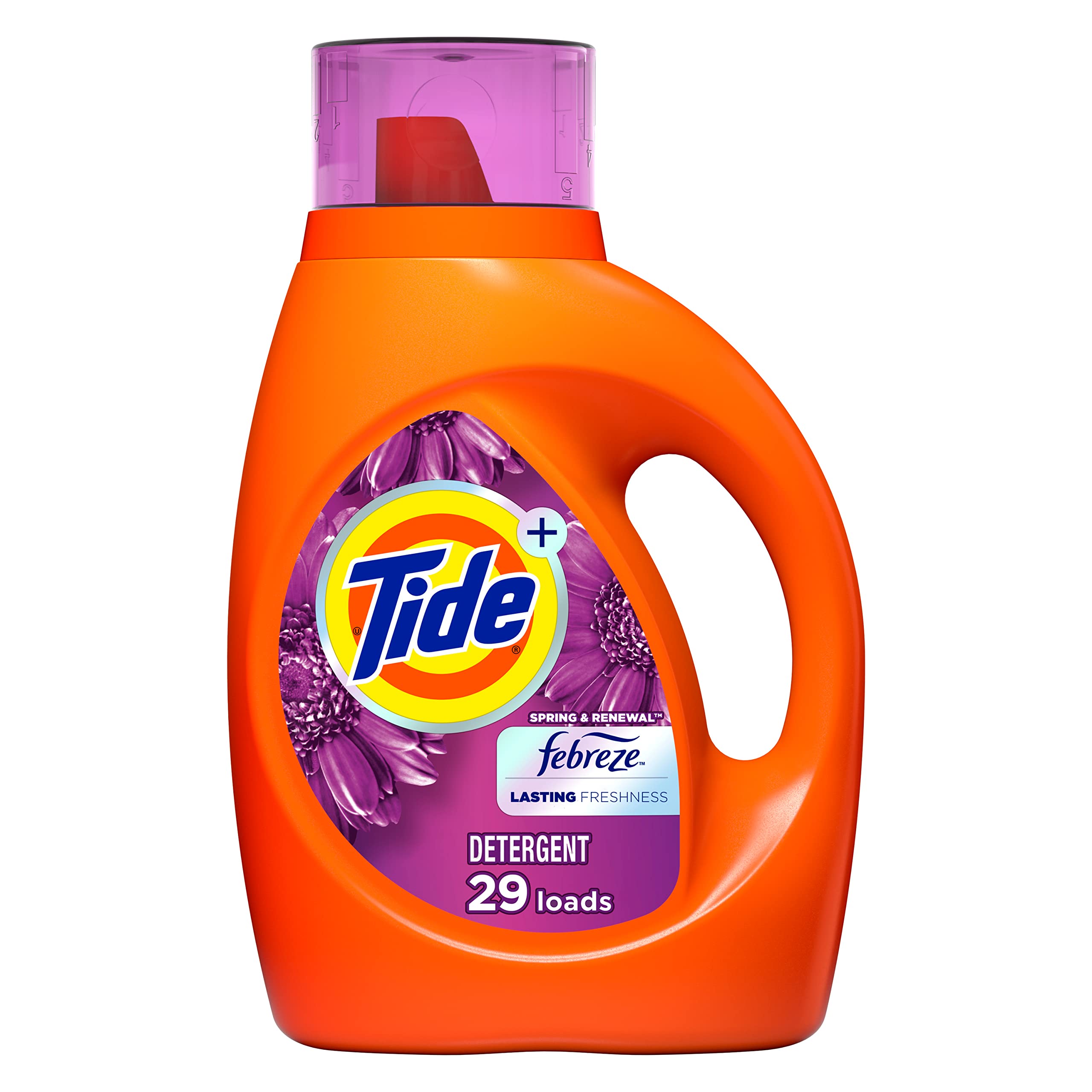 Tide Liquid Laundry Detergent, Spring & Renewal Scent, 46 oz (1.36L) - Fresh & Clean Laundry for Everyday Use, Perfect for Families & Active Lifestyles