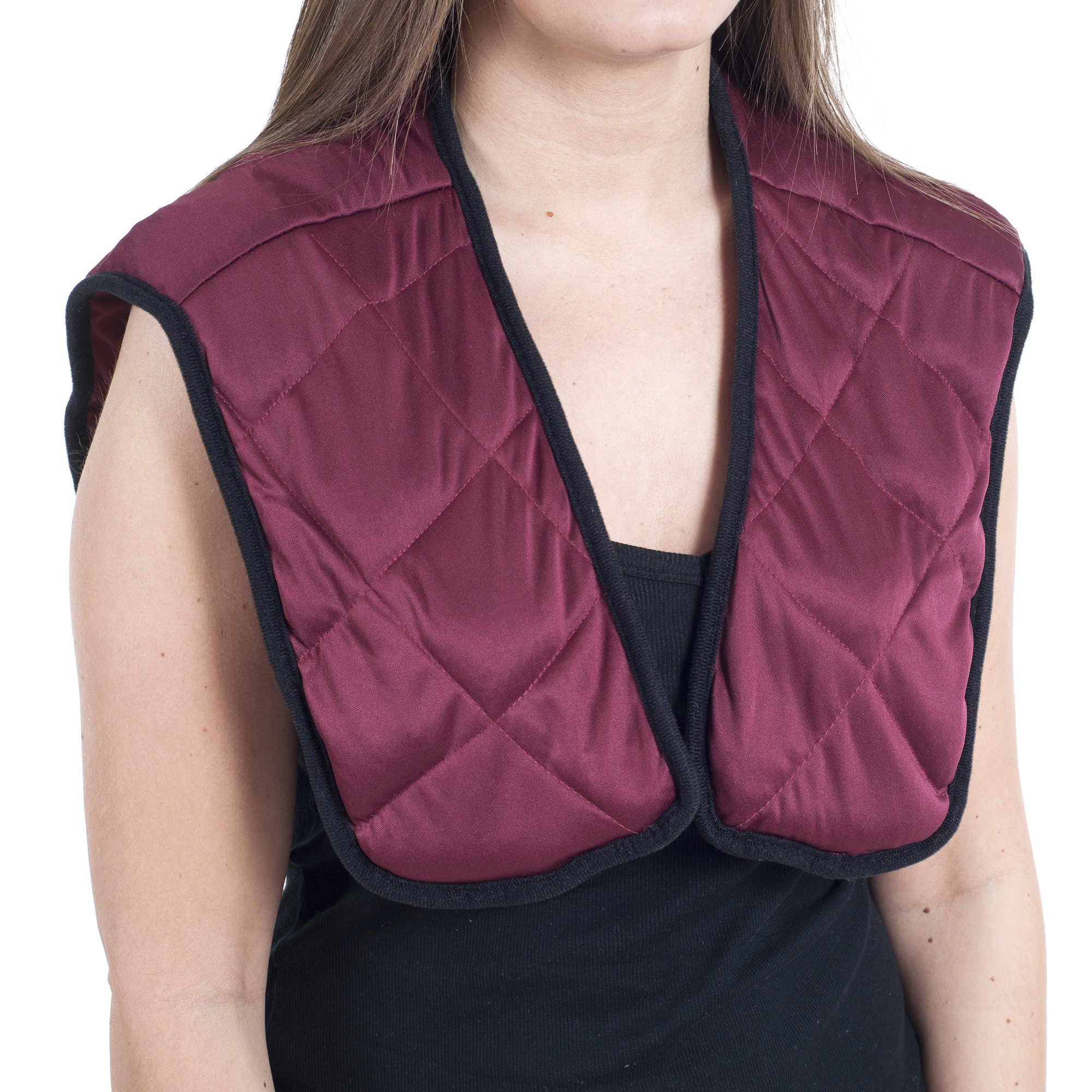 Bluestone Hot & Cold Therapy Pack - Microwaveable & Freezable Neck Shoulder Wrap with Natural Buckwheat Filling for Pain Relief - Moist Heat or Cool Compress (Maroon) | Perfect for Migraines, Muscle Soreness & Post-Workout Recovery
