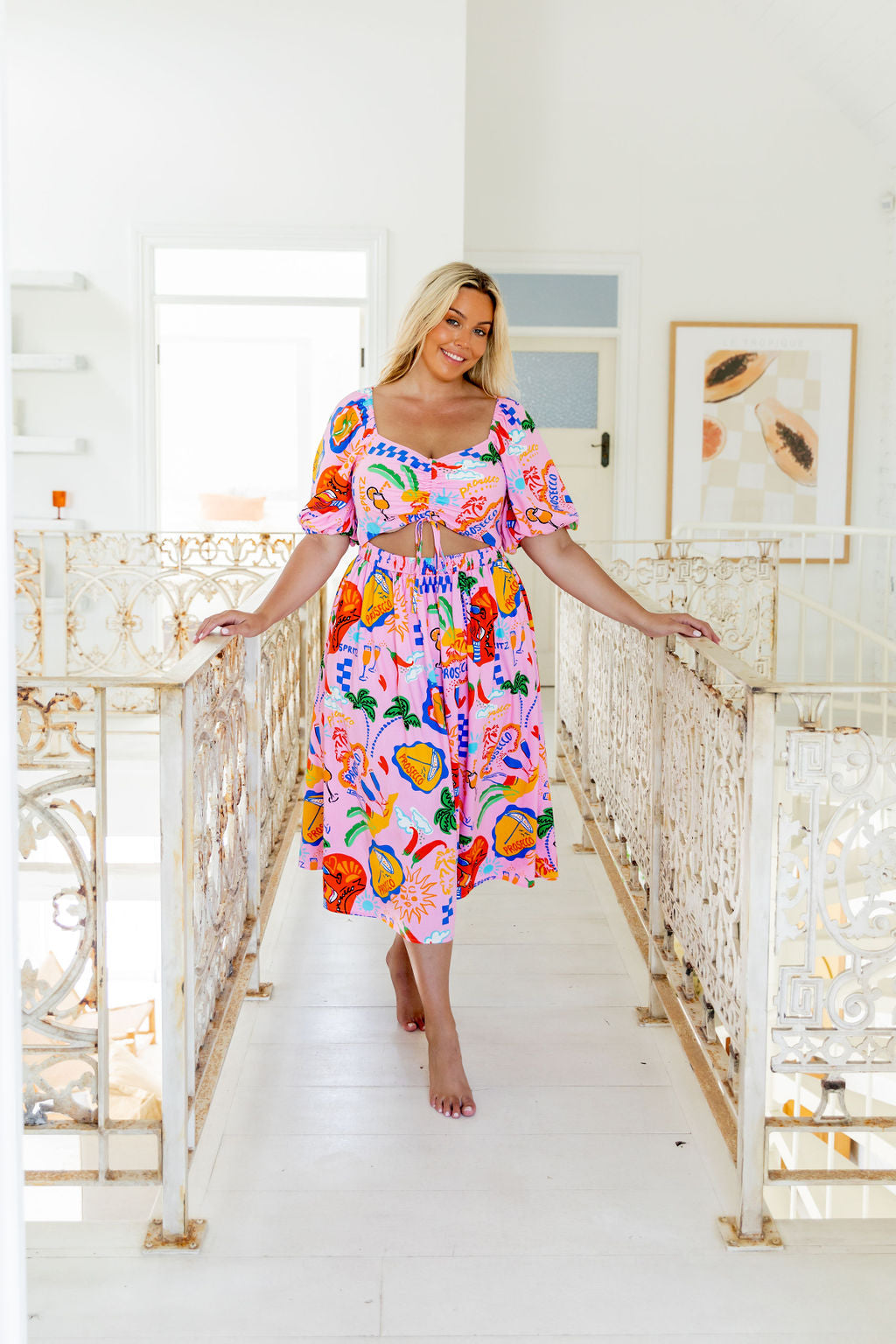 Pippa Cut Out Dress in Cin Cin - Elegant Women's Party Cocktail Dress for Evening Events, Weddings & Night Out
