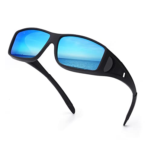 A04 Matte Black Frame / Blue Mirrored Polarized Lenses