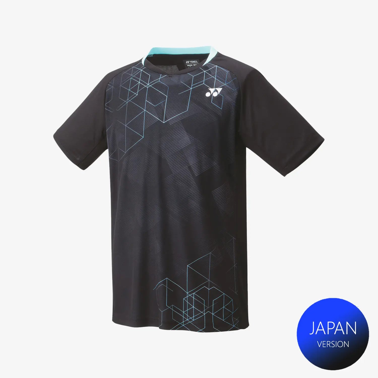 Yonex Men's Performance Crew Neck Tennis Shirt 10602 - Moisture Wicking, Breathable & Lightweight (Black) | Perfect for Tennis, Badminton & Casual Wear
