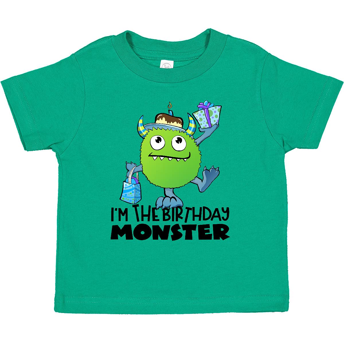 Inktastic 'I'm The Birthday Monster' Green Toddler T-Shirt - Cute Birthday Outfit for Kids, Toddler Boy & Girl Birthday Party Shirt - Perfect for Birthday Celebrations, Photos & Special Occasions