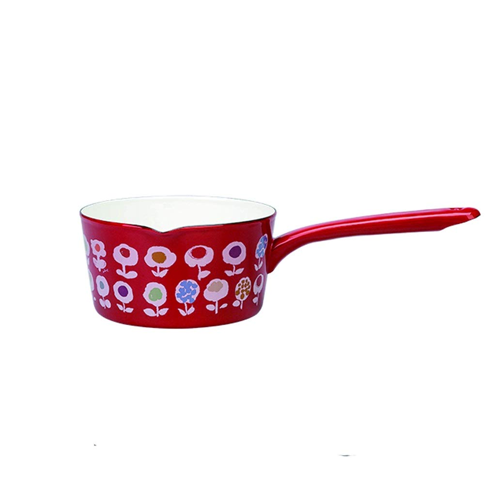 Premium Enamel Milk Pan with Handle - Non-Stick Saucepan for Pasta, Soup & Milk - Stylish Multi-Colored Cookware - Perfect for Kitchen, Camping & Dorm Cooking