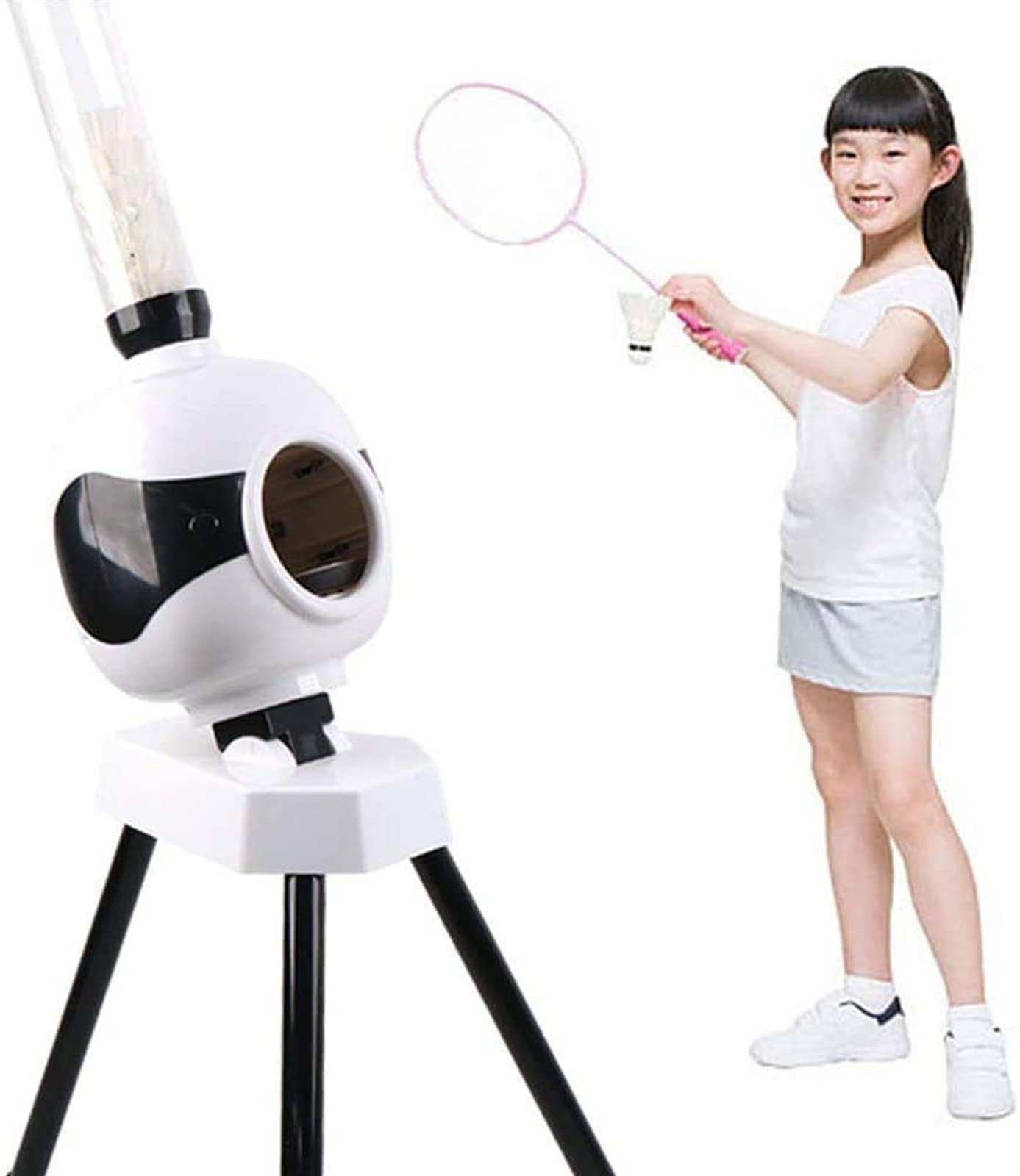 Badminton Training Machine - Portable & Adjustable Angle for Beginners, Kids & Outdoor Sports | Easy Setup Practice Equipment for Backyard & Gym Use