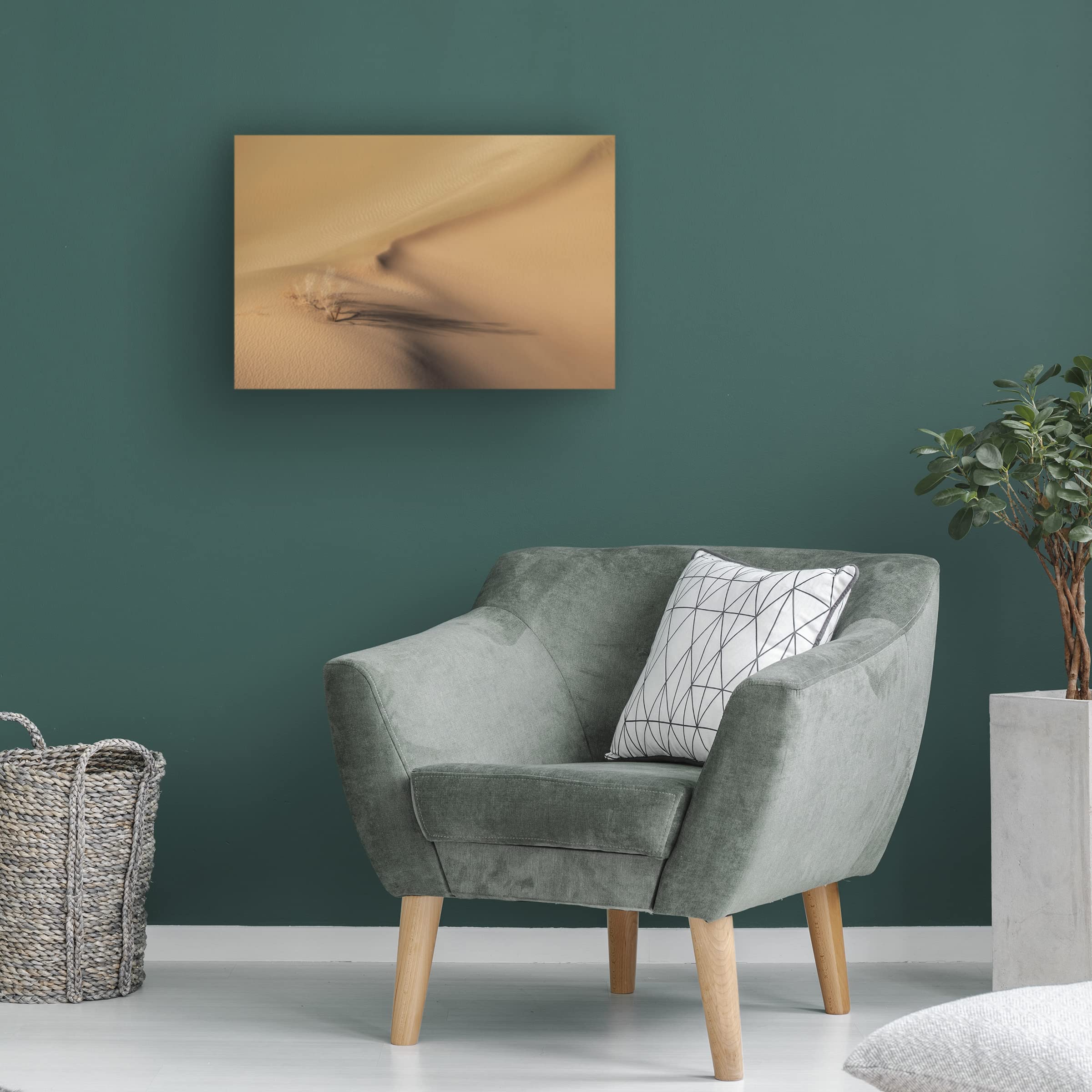Trademark Fine Art 'Life In The Desert' Canvas Wall Art Print by Mohammad Shefaa - Desert Landscape Painting for Living Room, Bedroom & Office Decor