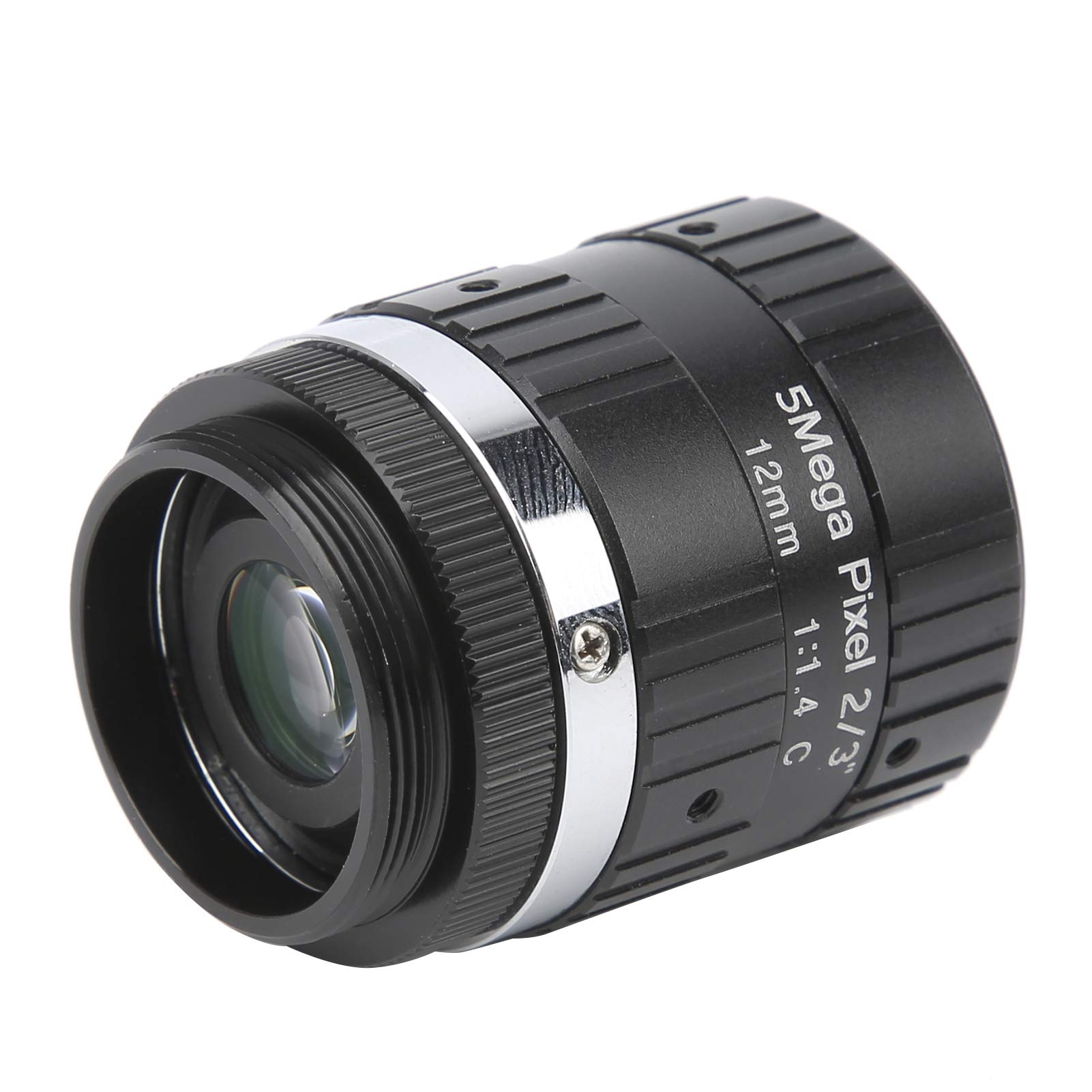 5MP HD 12mm Prime Lens & Industrial Camera Lens - Aluminum Alloy Video Surveillance Accessories for Digital Security Cameras - Perfect for Home, Office and Outdoor Monitoring Systems