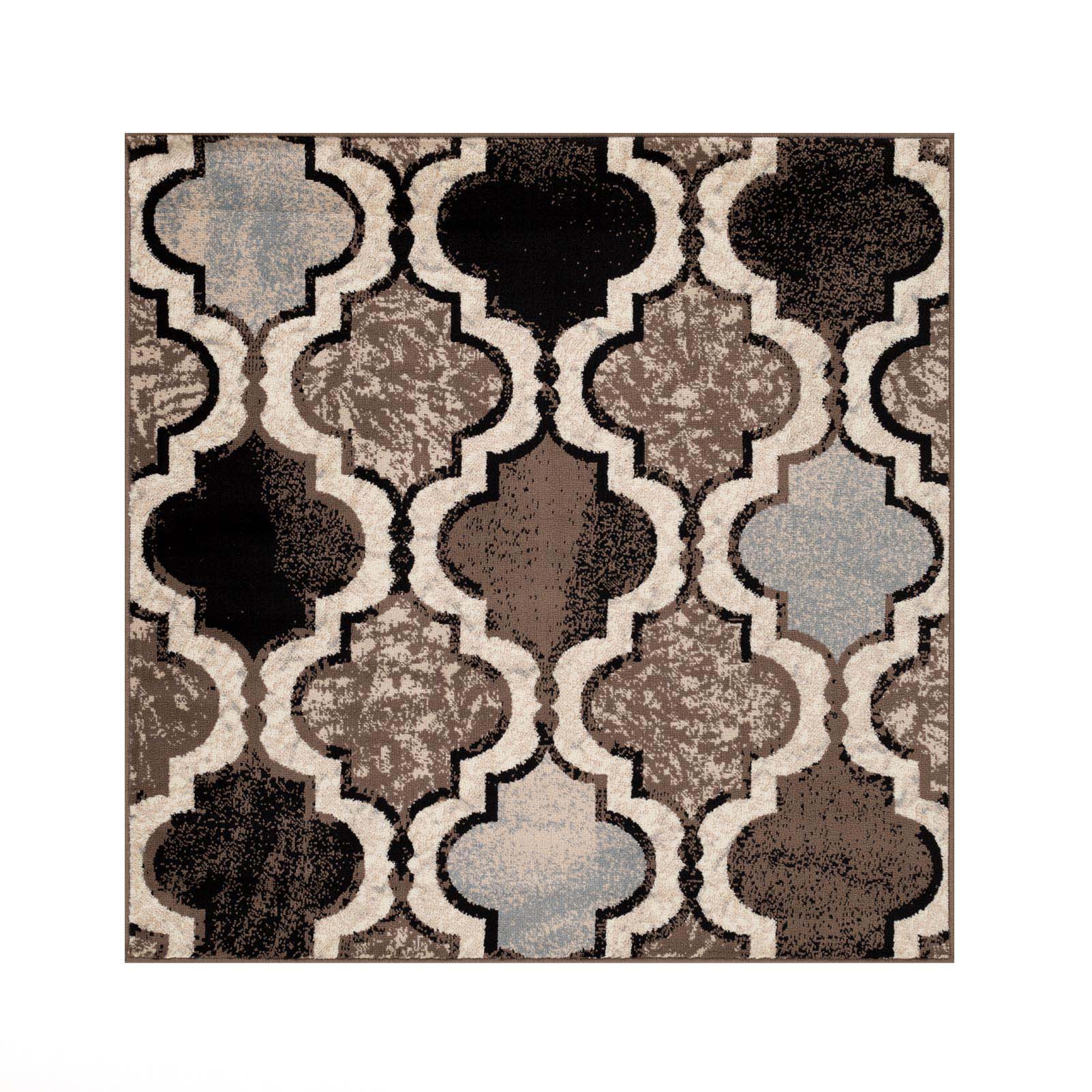Viking Geometric Trellis Indoor Area Rug & Runner - Non-Slip Boho Chic Carpet for Living Room, Bedroom, Hallway - Perfect for Nordic Home Decor & Cozy Spaces