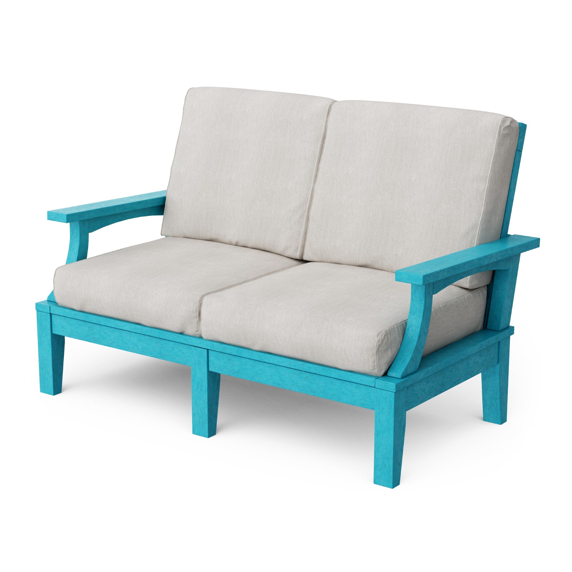 Heritage Deep Seating Love Seat Cushioned Sofa - Outdoor Patio Furniture for Garden, Poolside & Backyard Relaxation