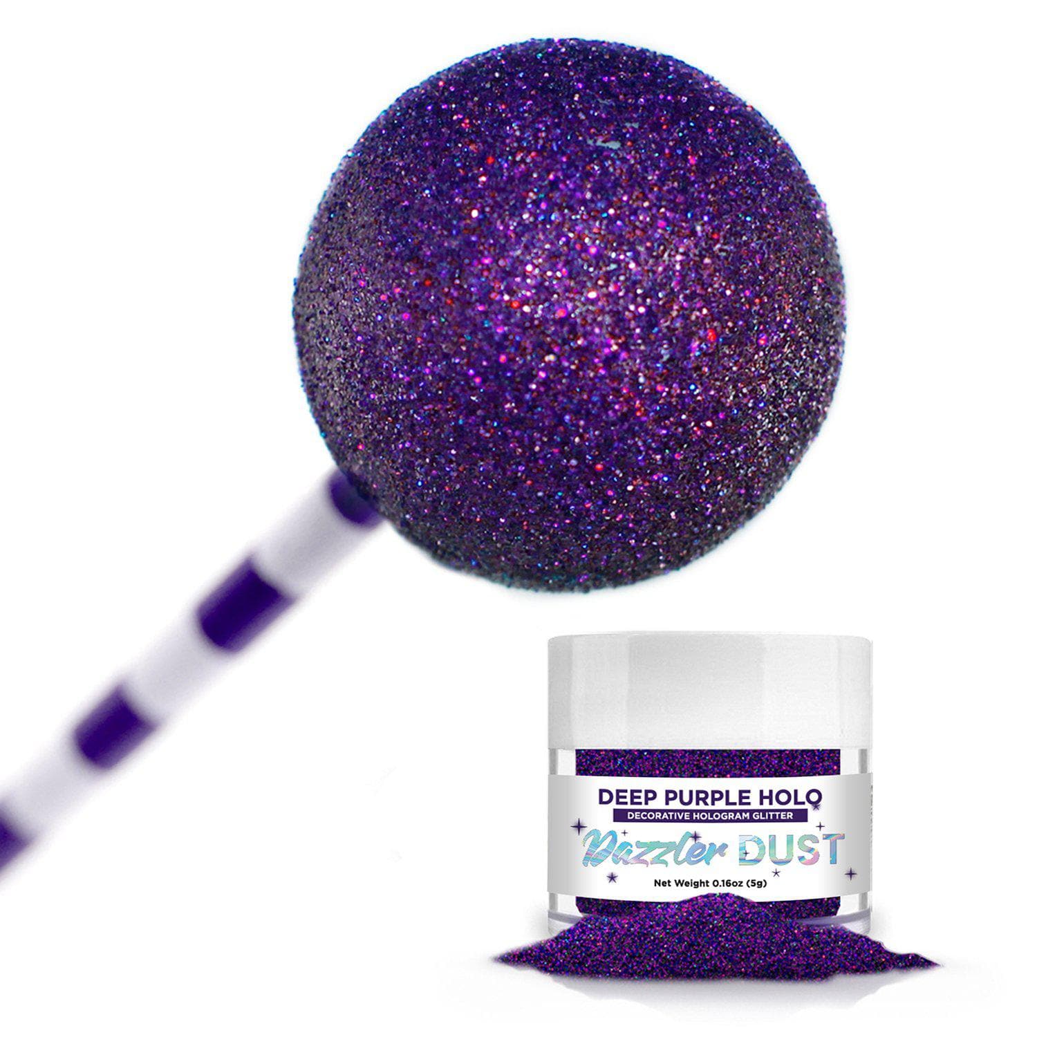 Deep Purple Holo Dazzler Dust® - 5 Gram Jar of Glitter Powder for Nail Art, Makeup, Body Paint & DIY Crafts | High Shine Cosmetic Glitter for Festival, Cosplay & Creative Projects
