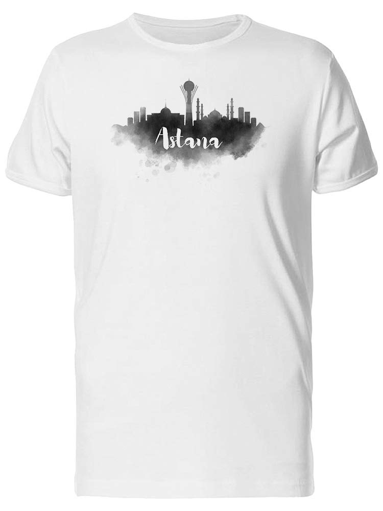 Smartprints Astana Black Paint Graphic T-Shirt for Men - Casual Streetwear Tee for Everyday Wear & Urban Fashion