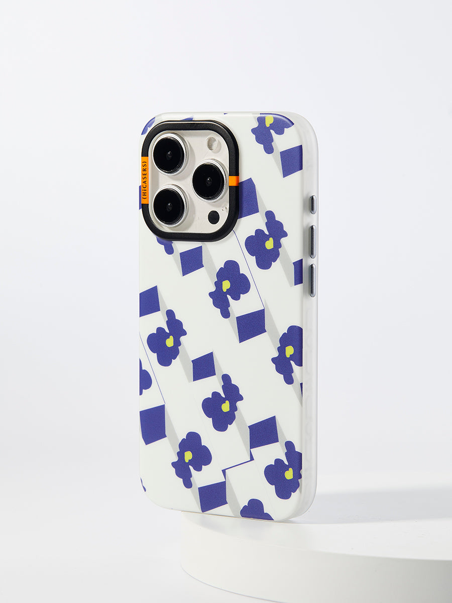 Urban Jungle Case - Deep Cobalt Blue Floral Design Phone Cover | Protective & Stylish for iPhone & Android | Perfect for Nature Lovers & Outdoor Adventures