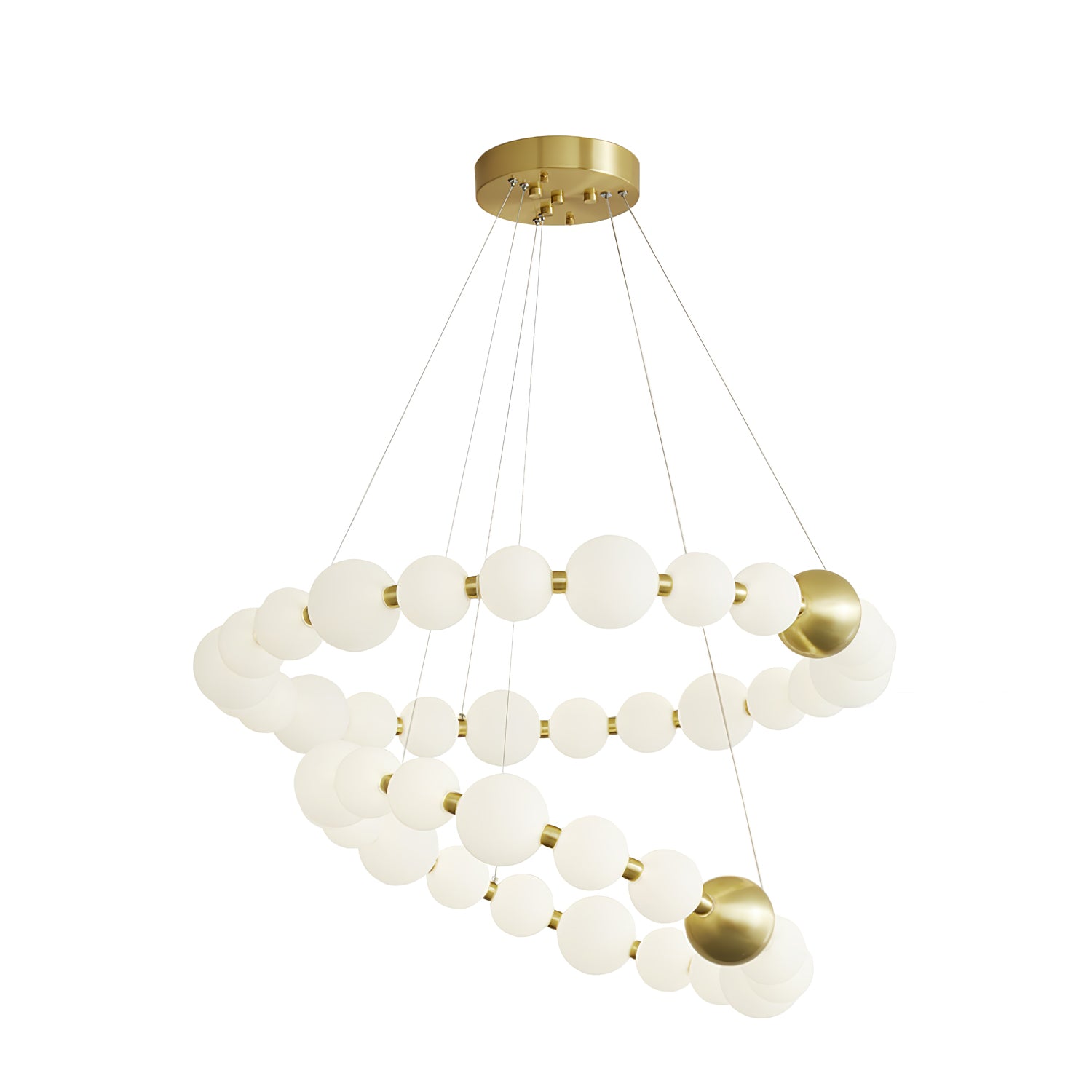 Elegant Acrylic Pearls Chandelier - Crystal-Like Ceiling Light Fixture for Dining Room, Bedroom & Living Room Decor
