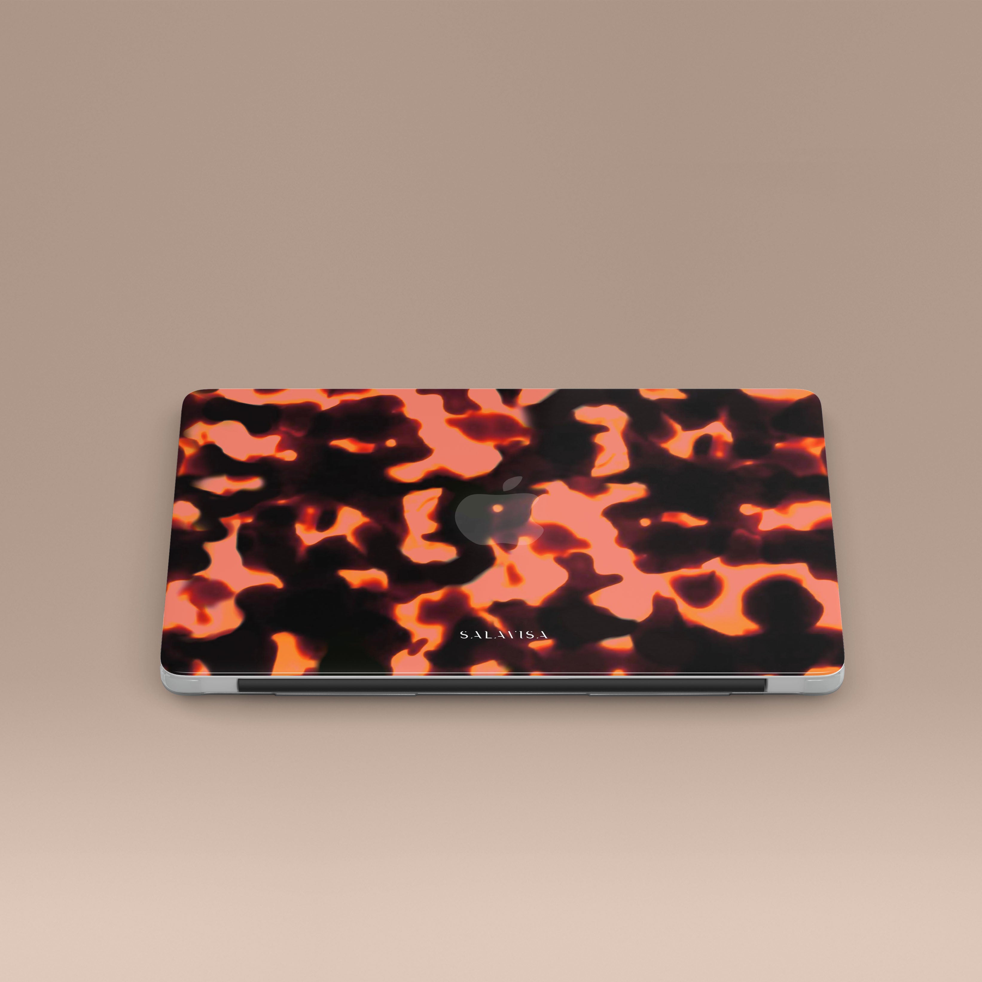 Premium Red Tortoise Shell MacBook Case - Stylish & Durable Laptop Cover for MacBook Air/Pro - Perfect for Work, Travel & Everyday Protection