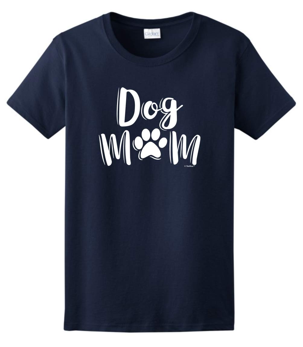 Dog Mom T-Shirt for Women - Cute Dog Lovers Gift Idea - Comfortable Cotton Pet Owner Apparel - Perfect for Dog Walks, Vet Visits & Dog Park Outings