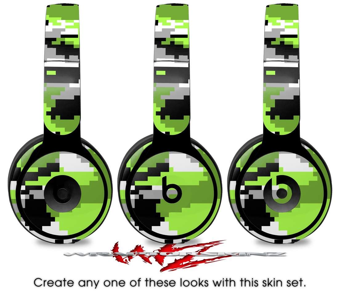 Beats Solo Pro Headphone Skin Decal Wrap - Digital Camo Neon Green Design | Compatible with Original Beats Solo Pro (Headphones Not Included) | Perfect for Customization, Protection & Personal Style