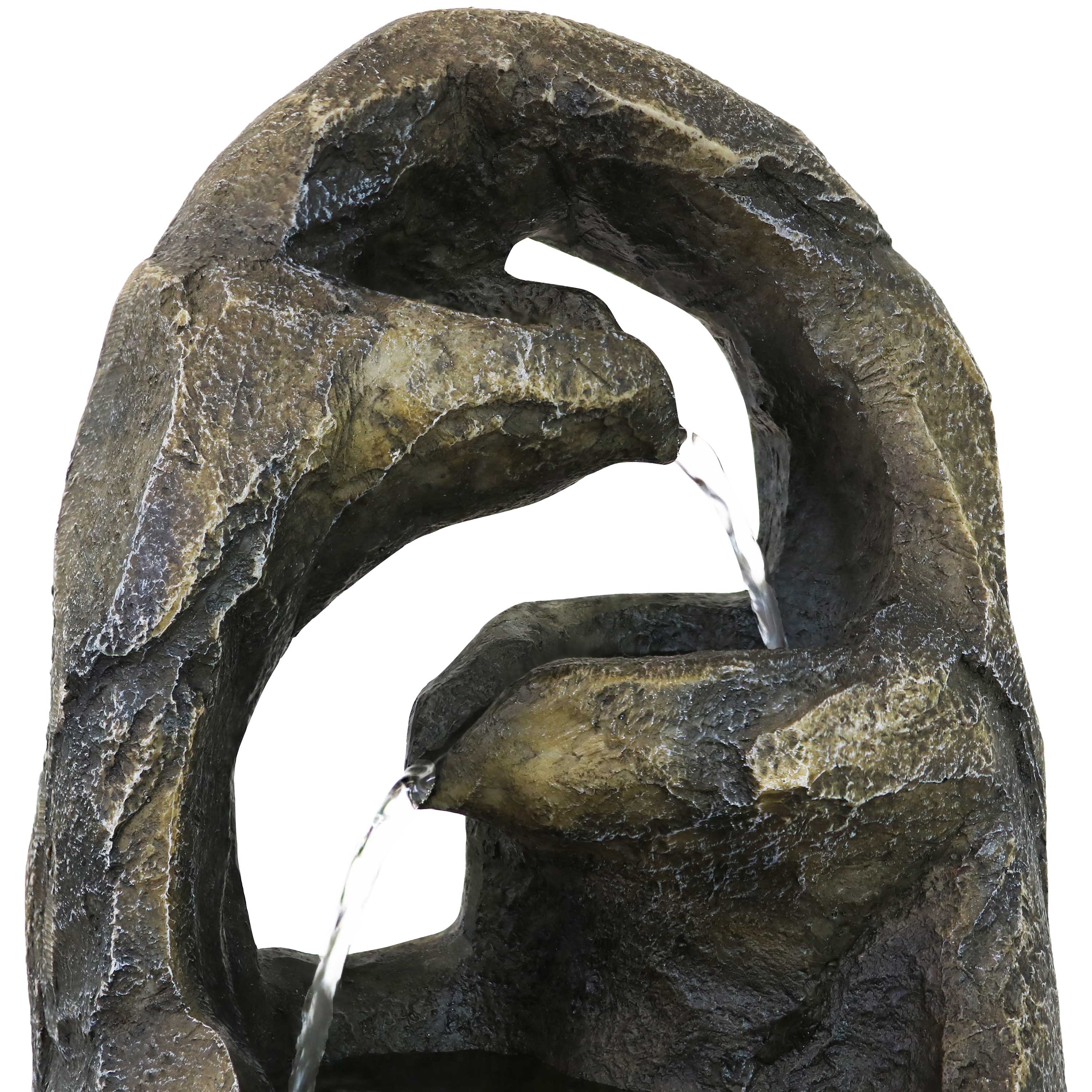 Sunnydaze Indoor Tabletop Fountain with Cavernous Rock Tiers - Relaxing Water Feature for Home, Office & Meditation Spaces