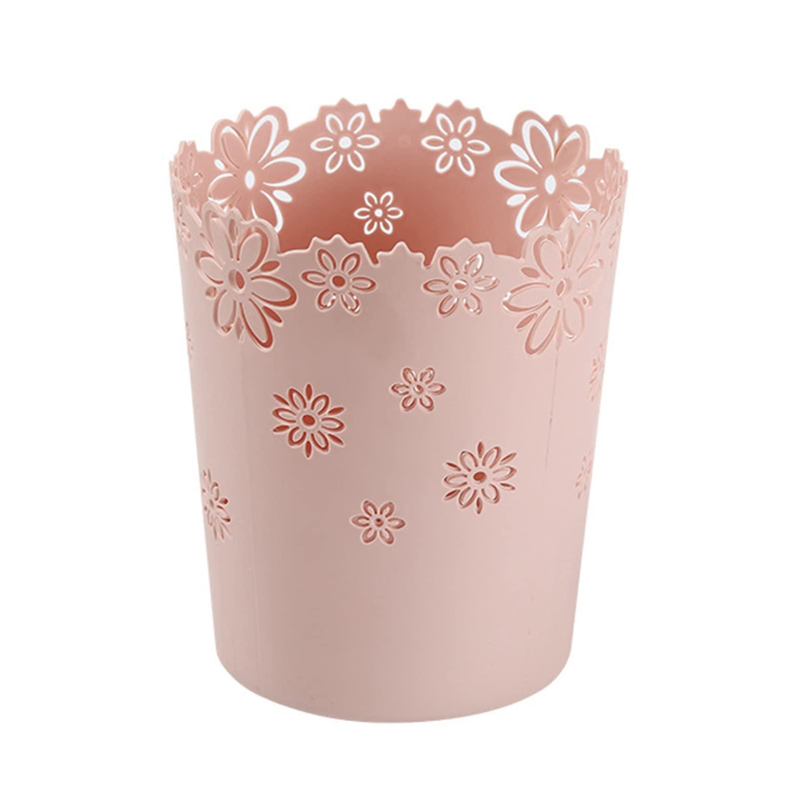 Premium PP Plastic Desk Organizer - Light Pink Pen Holder & Stationery Storage Box with Waste Container | Durable, Portable & Lightweight for Home Office Organization | Perfect for Pencils, Markers, Scissors & Office Supplies