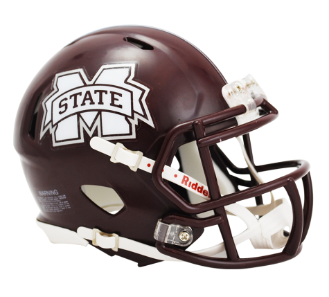 Mississippi State Bulldogs Riddell Speed Authentic Mini Football Helmet - Collectible NCAA Memorabilia for Fans, Display, and Gifts