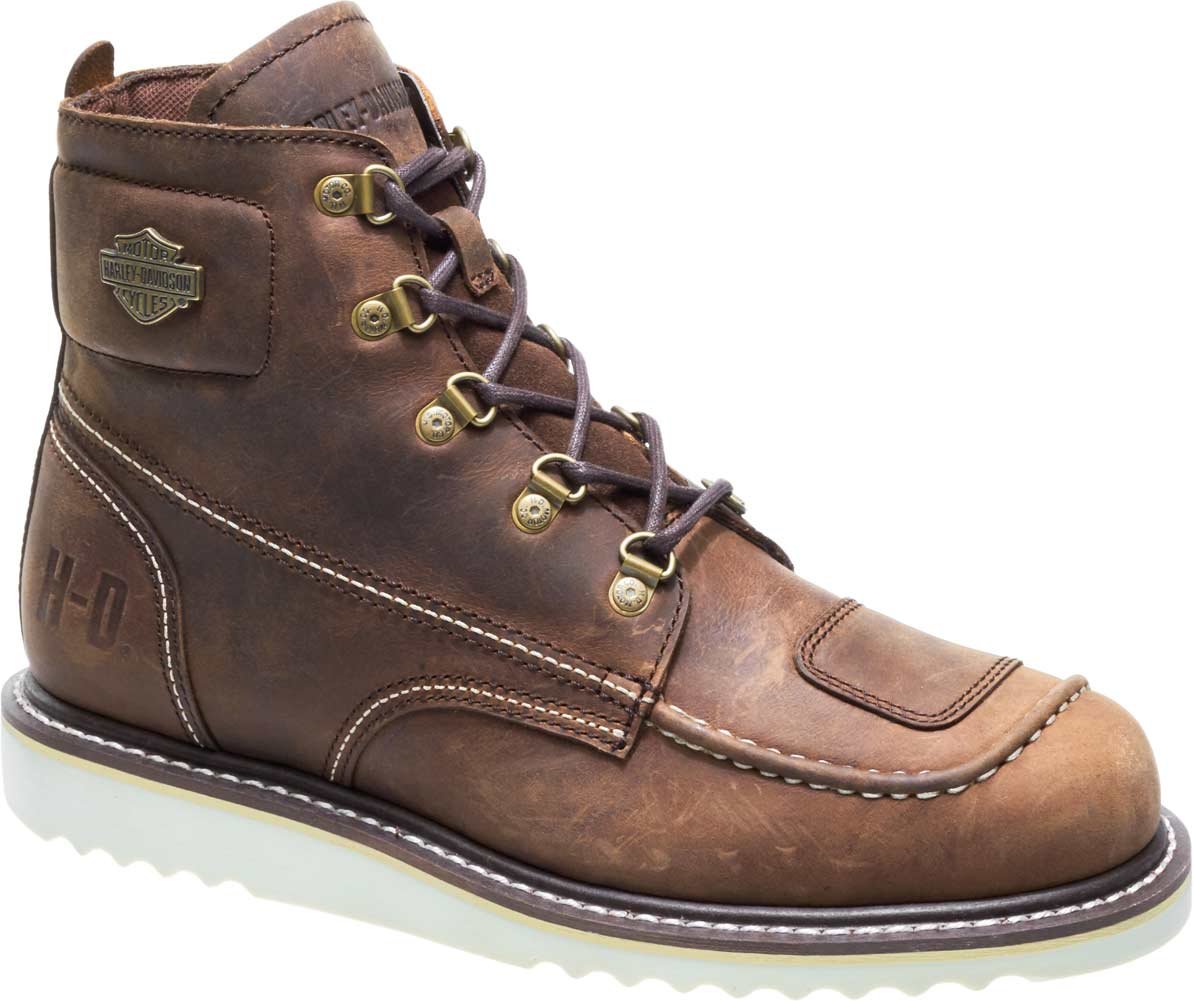Harley-Davidson Men's Hagerman 5-Inch Brown Leather Motorcycle Boots - Durable Riding Boots for Cruiser Bikes & Long Distance Touring