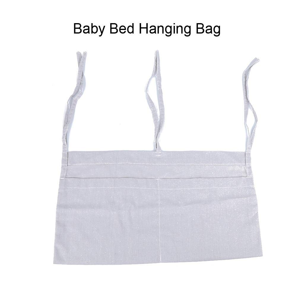 Gray Baby Nursery Organizer - Hanging Cloth Toy Storage Pouch for Crib, Stroller & Nursery Organization | Perfect for Diapers, Pacifiers & Baby Essentials