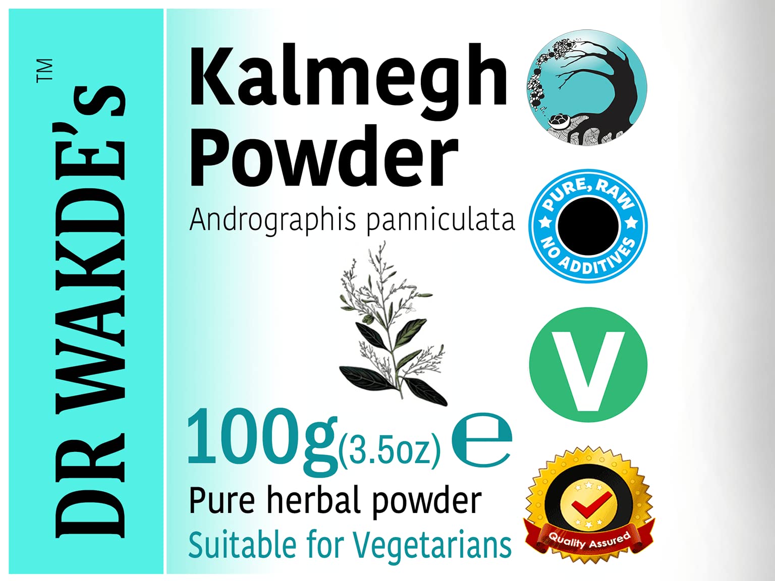DR WAKDE'S Organic Kalmegh Powder (Andrographis paniculata) - 100g (3.5oz) | Pure Raw Dried Herbal Supplement | Natural Immune Support | Vegan, Non-GMO, Gluten-Free | Premium Grade Ayurvedic Remedy | Perfect for Teas, Smoothies & Wellness Routines