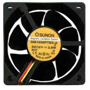 Sunon 60x60x25mm Ultra High Speed 3 Pin Cooling Fan GM1206PTBX A - Perfect for PC Cooling, Electronics Projects & Server Racks