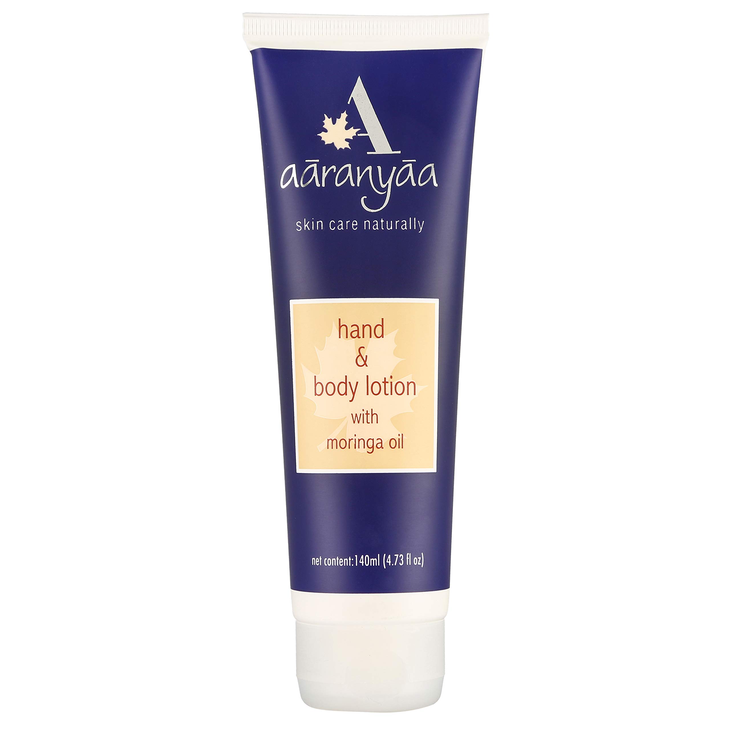 Aaranyaa Hand & Body Lotion 140ml - Deep Moisturizing Dry Skin Treatment with Plant-Based Moringa Oil, Ashwagandha & Brahmi Extracts - Paraben Free - Perfect for Daily Hydration & Nourishment at Home or Travel