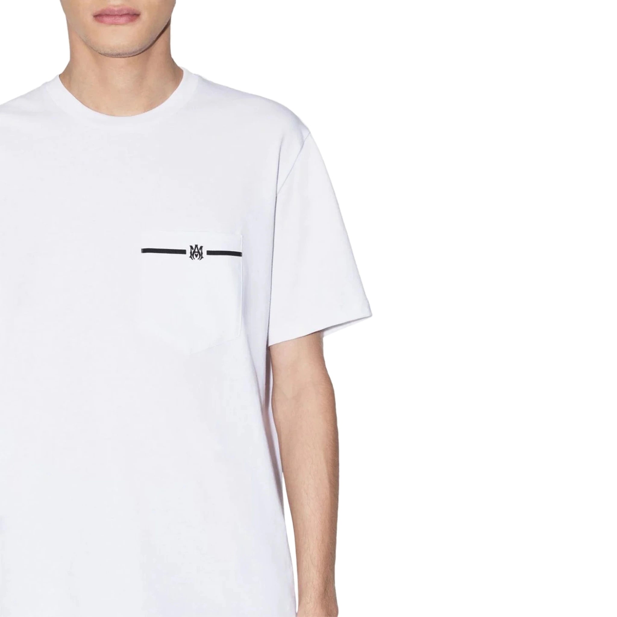 Amiri MA Pocket White T-Shirt for Men - Stylish Casual Cotton Tee for Everyday Wear & Street Fashion