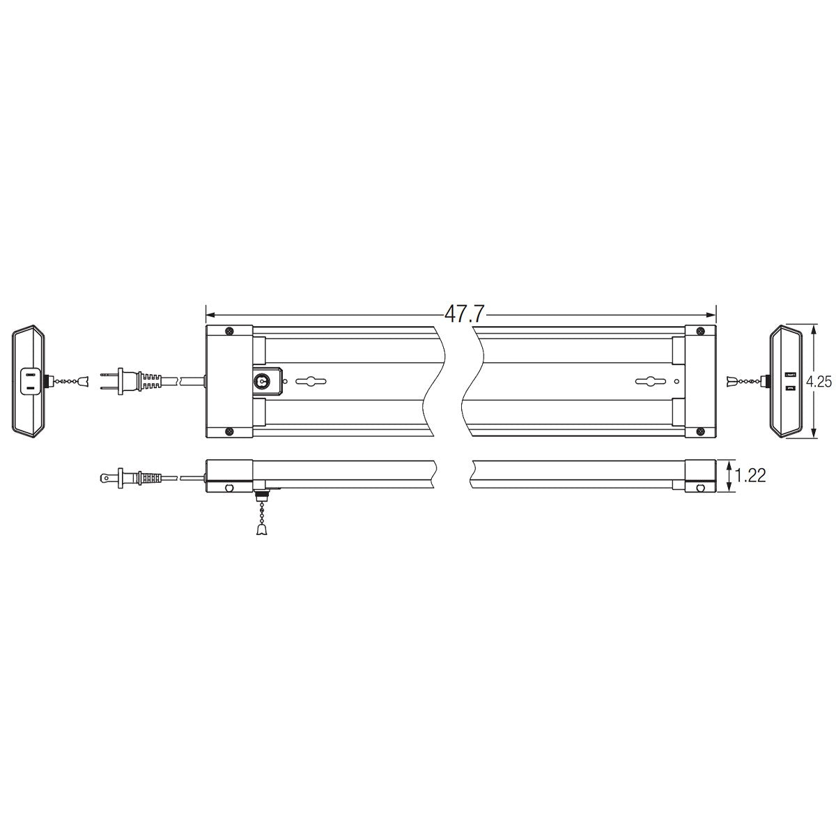 4ft LED Shop Light 4200 Lumens 42W 4000K Daylight White 120V for Garage, Workshop, Warehouse & Industrial Lighting