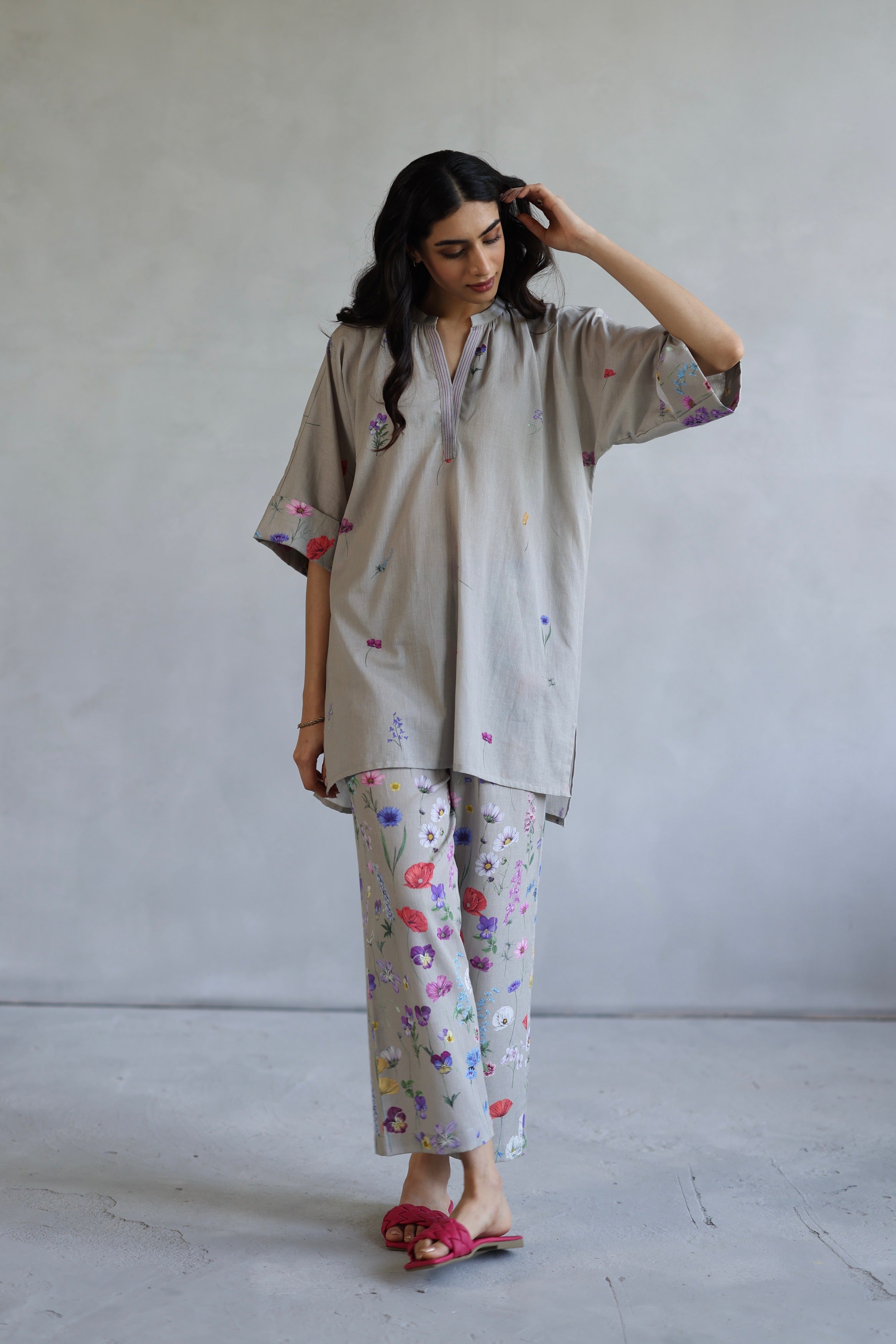 Stylish Poppy Kaftan Dress for Women - Floral Print Boho Maxi Dress with Pockets - Perfect for Beach Vacation, Summer Outfits & Casual Wear
