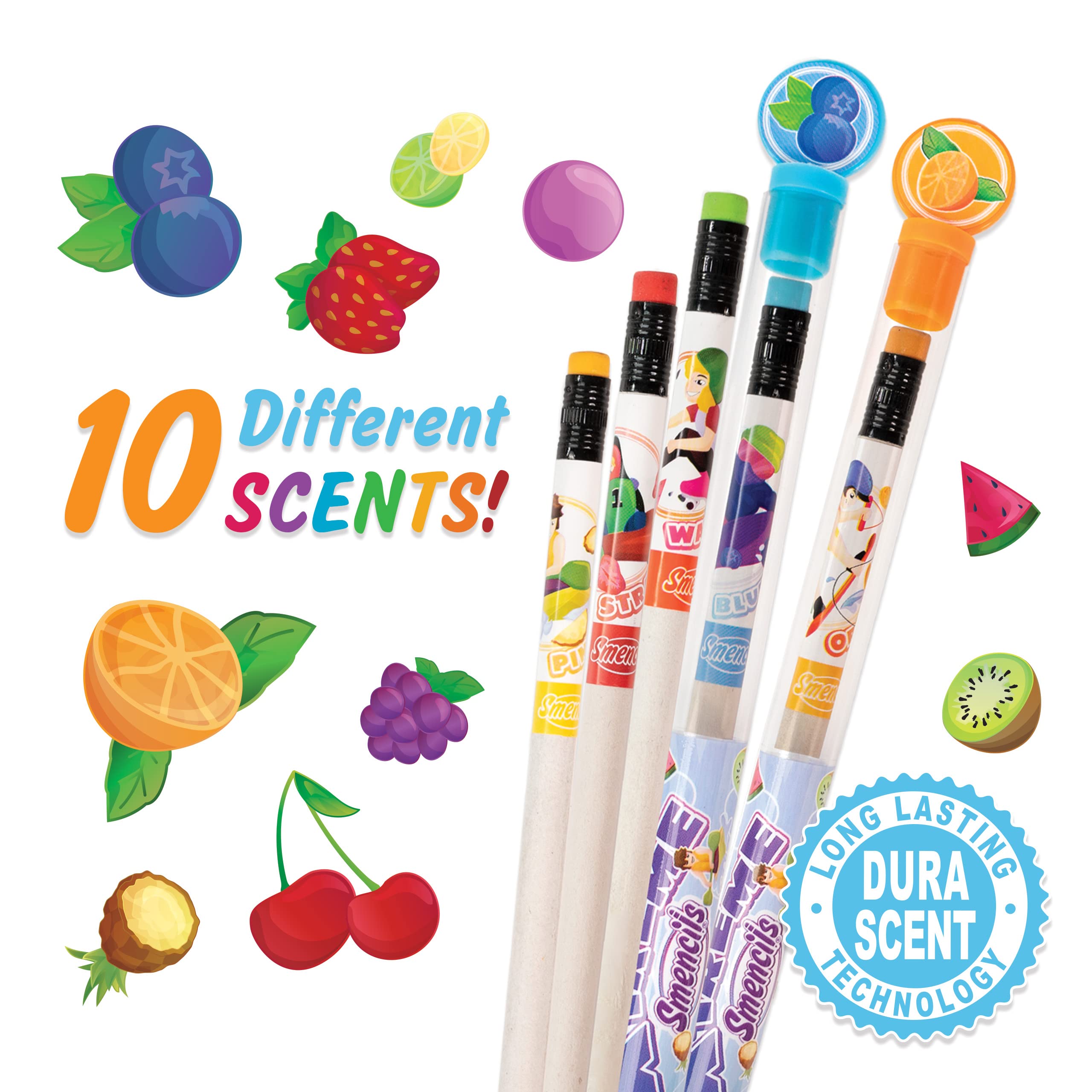 X-Treme Smencils Scented Pencils 50-Pack - HB #2 for Kids Gifts & Classroom Rewards