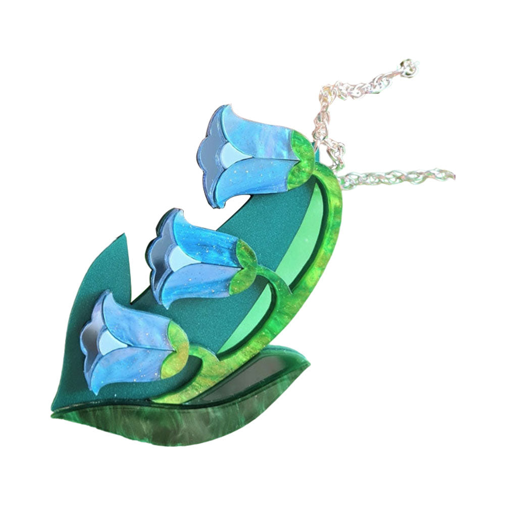 Bluebell Pendant Necklace - Sterling Silver Floral Jewelry | Cherryloco Jewelry | Perfect for Weddings, Anniversaries & Gift Giving