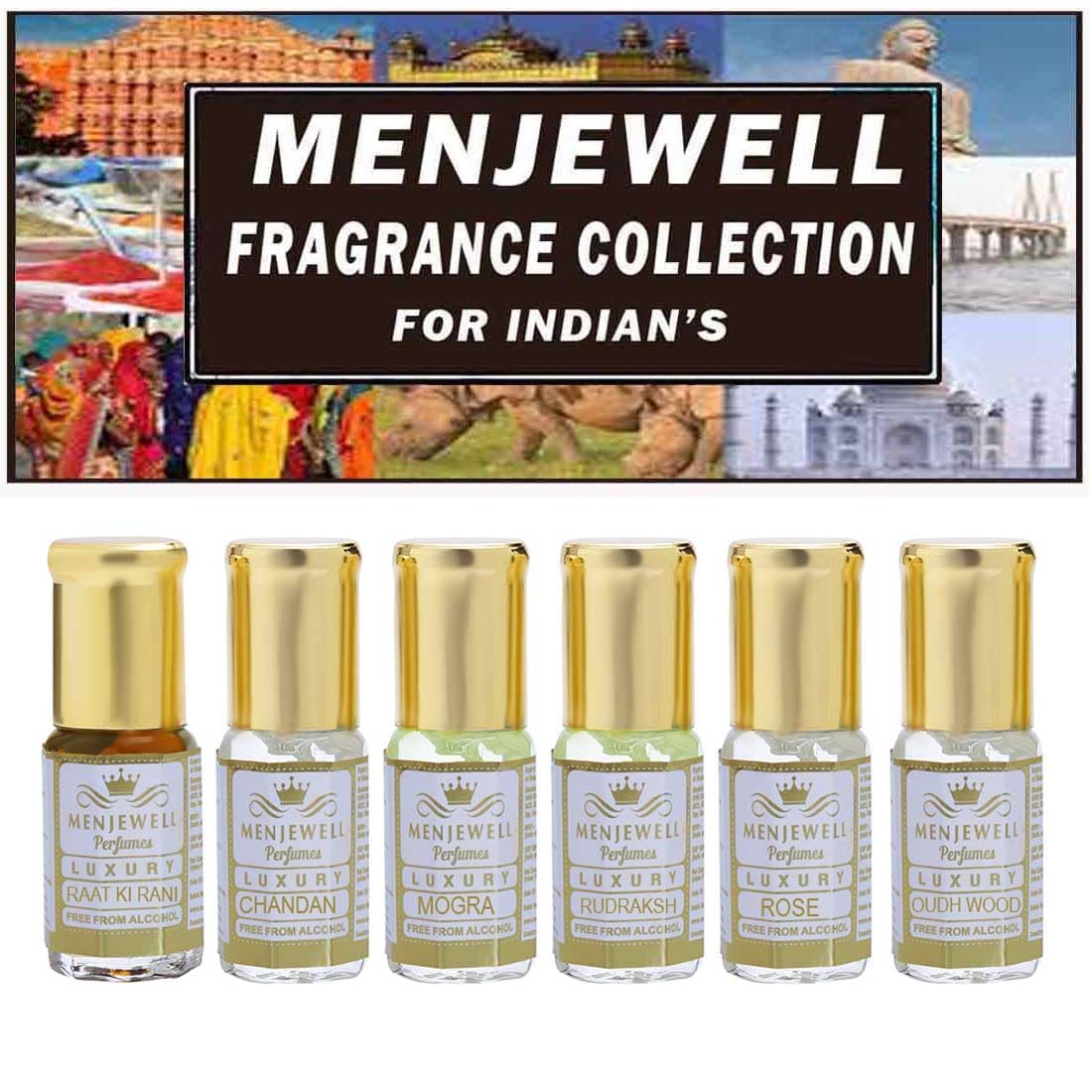 Premium 6-Pack Attar Gift Set for Men & Women | Floral & Sandalwood Perfume Oils | 18ml (6x3ml) Luxury Fragrance Combo | Perfect Gift for Him & Her | Ideal for Weddings, Special Occasions & Daily Wear