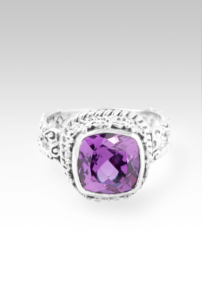 Faithful Friend Ring™ - Genuine Lab Created Plum Sapphire Ring for Women, Elegant Gift for Best Friends, Anniversaries & Special Occasions