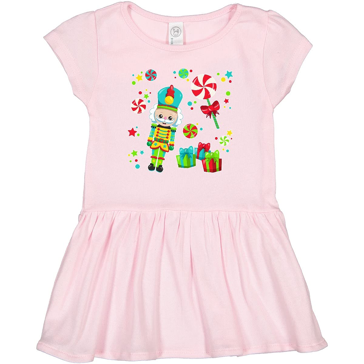 Inktastic Holiday Nutcracker & Candy Christmas Toddler Dress - Festive Outfit for Girls & Boys - Perfect for Holiday Parties, Family Photos & Christmas Celebrations