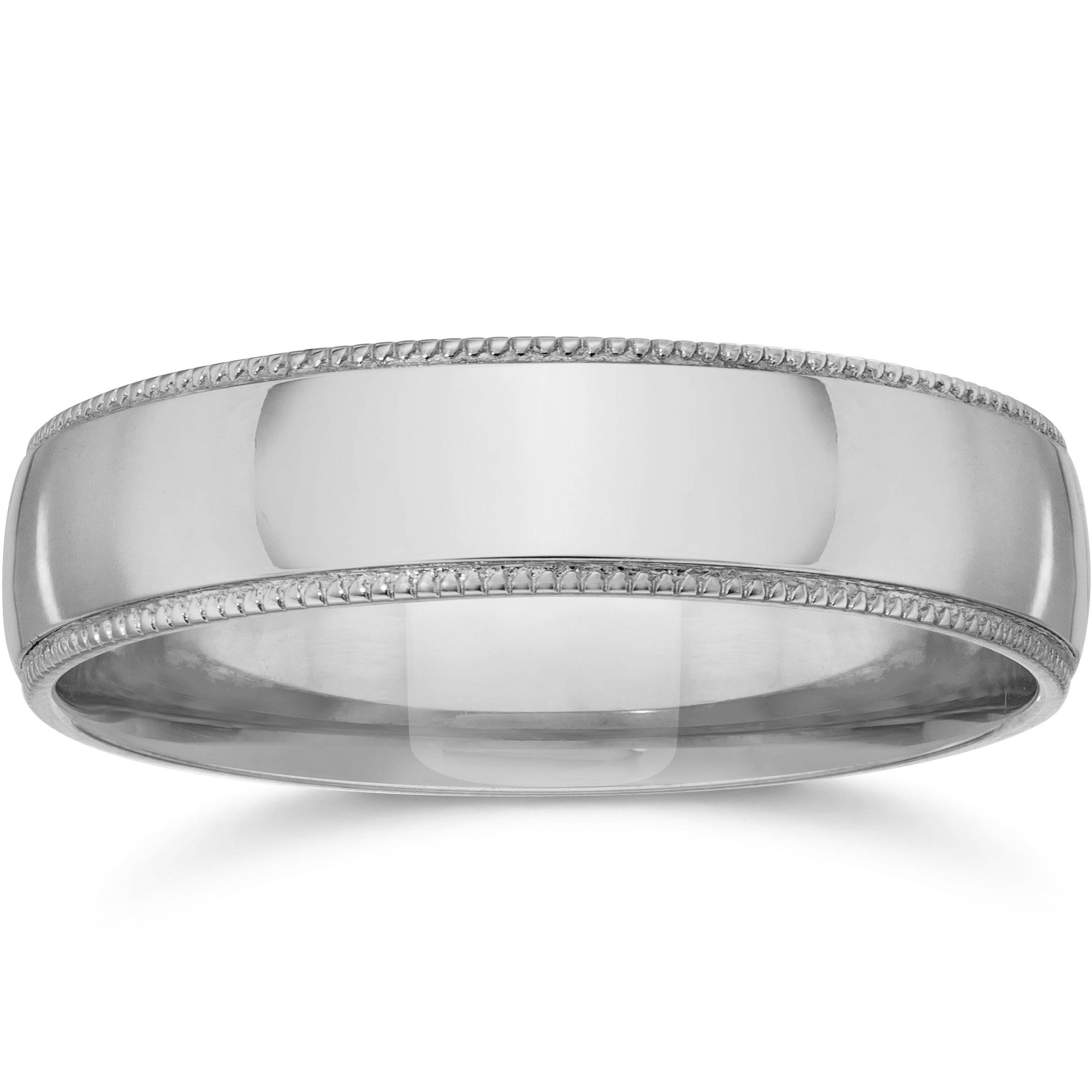 4mm Milgrain Men's Wedding Band Ring - 950 Platinum for Engagement, Anniversary & Special Occasions