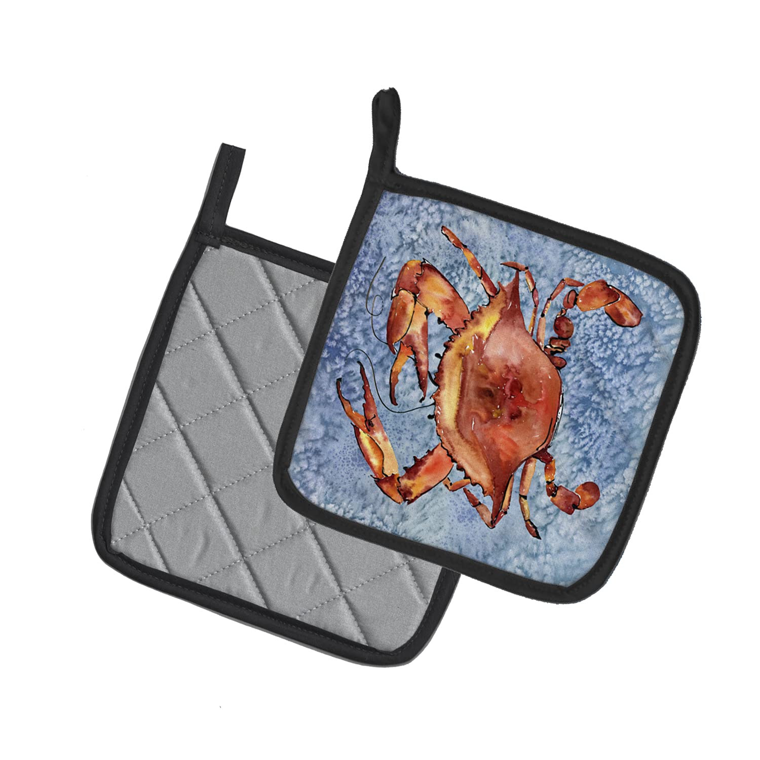 Heat Resistant Crab Design Pot Holders Set - 7.5