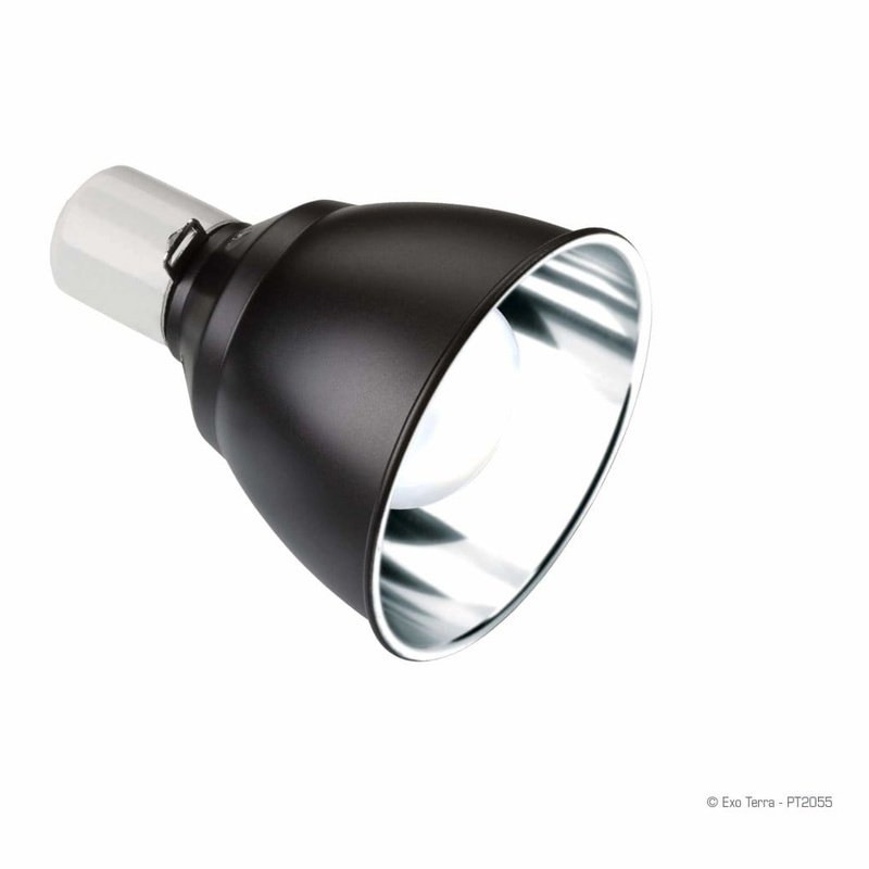 Exo Terra Light Dome Aluminum UV Reflector Lamp - Reptile & Amphibian Terrarium Lighting for Optimal Heat & UVB Exposure - Perfect for Bearded Dragons, Turtles & Tropical Pets
