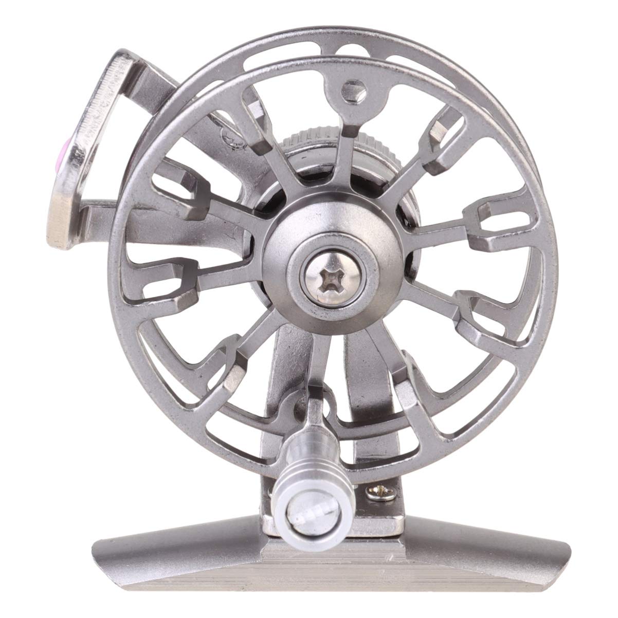 INOOMP 1PC Metal Fly Fishing Reel - Right Hand Retrieve Silver Spinning Wheel for Freshwater & Saltwater Fishing - Perfect for Trout, Bass, Salmon Angling Gear
