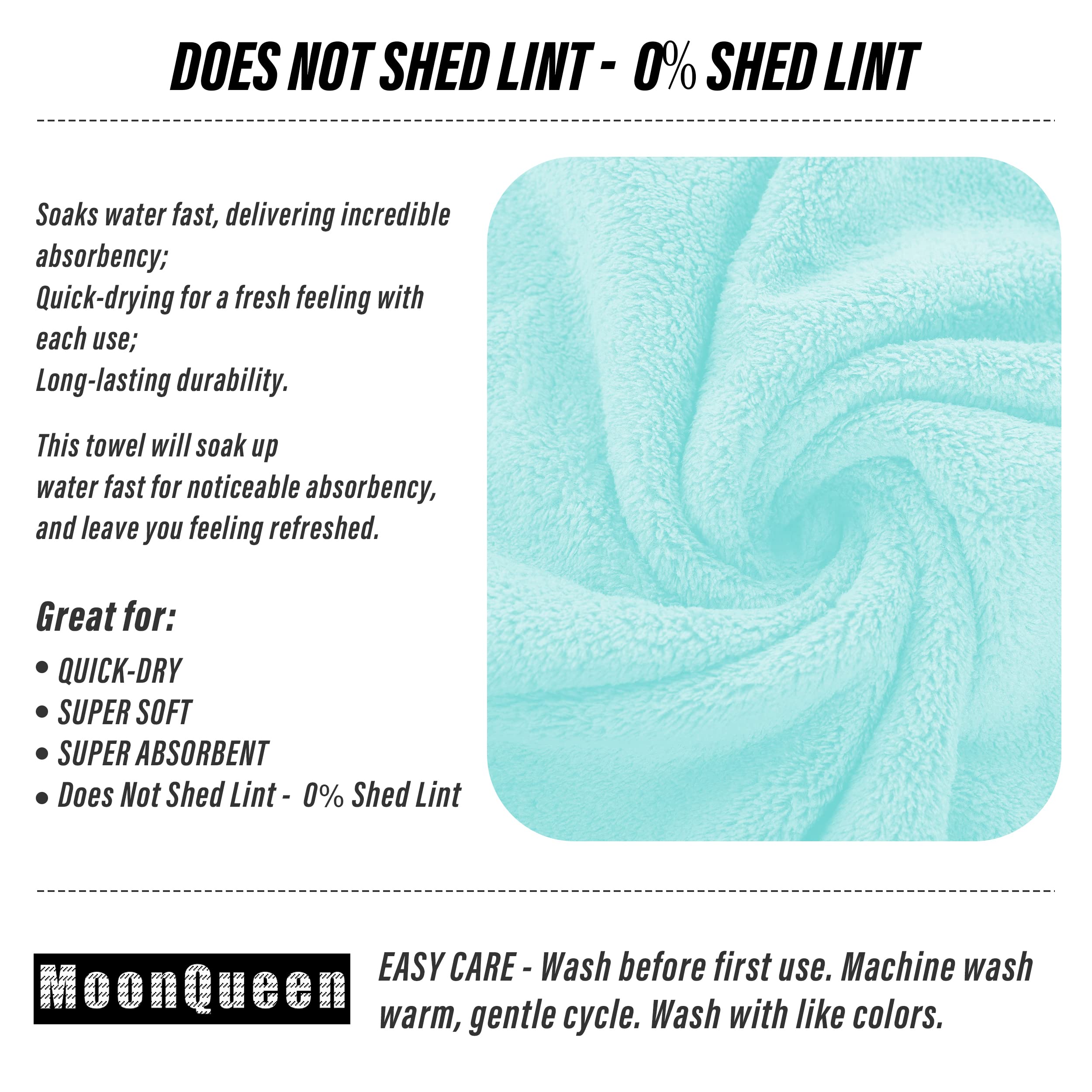 MOONQUEEN 18 Pack Premium Microfiber Hand Towels - Super Absorbent & Quick Drying Coral Velvet Towels for Bathroom, Kitchen, Gym, Spa - Soft Hotel & Guest Towels 16x28 Inches (Frozen Blue) - Perfect for Home, Travel & Luxury Bath Experience