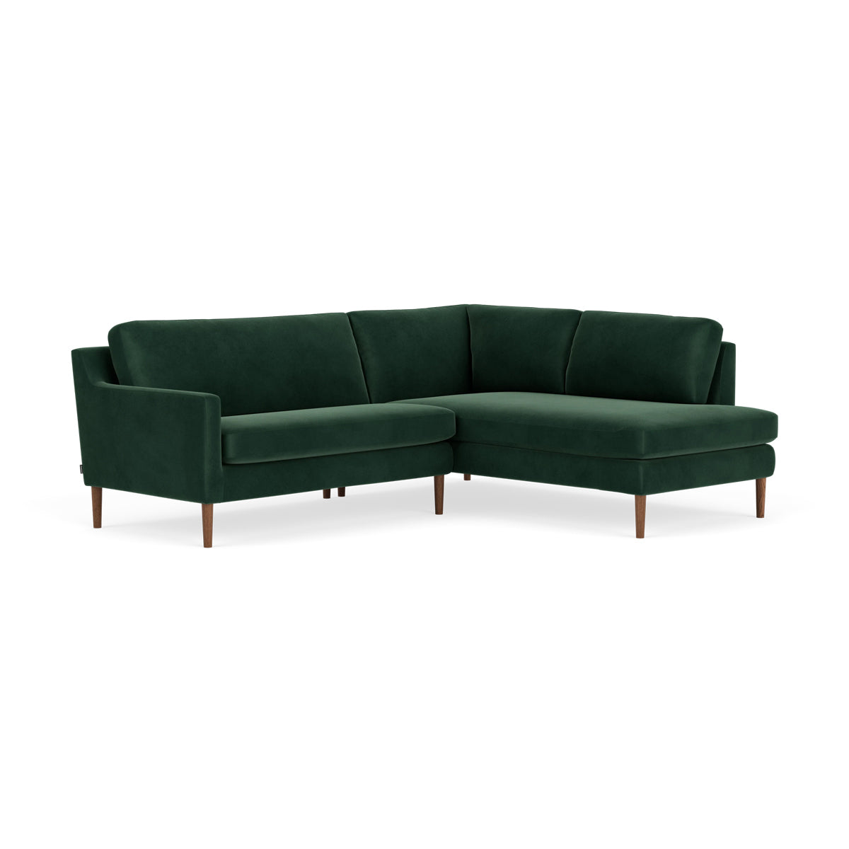 Luxury Velvet Right Corner Sofa - Modern Sectional Couch for Living Room, Small Space & Apartment | Comfortable & Stylish Home Decor