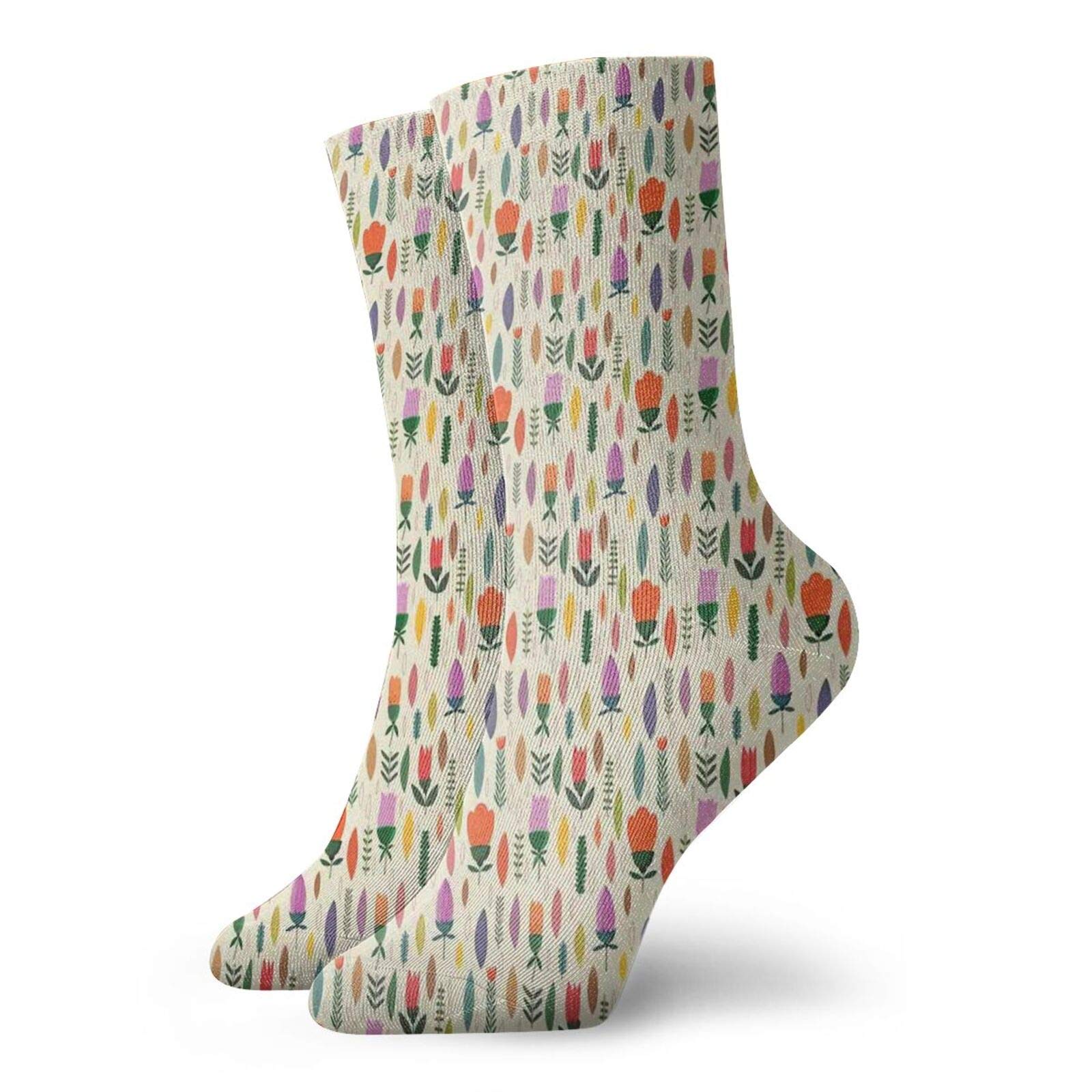 Funky Colorful Cushion Sport Socks - Athletic Cushioned Running Performance Crew Socks for Men & Women - Perfect for Running, Gym Workouts & Casual Wear