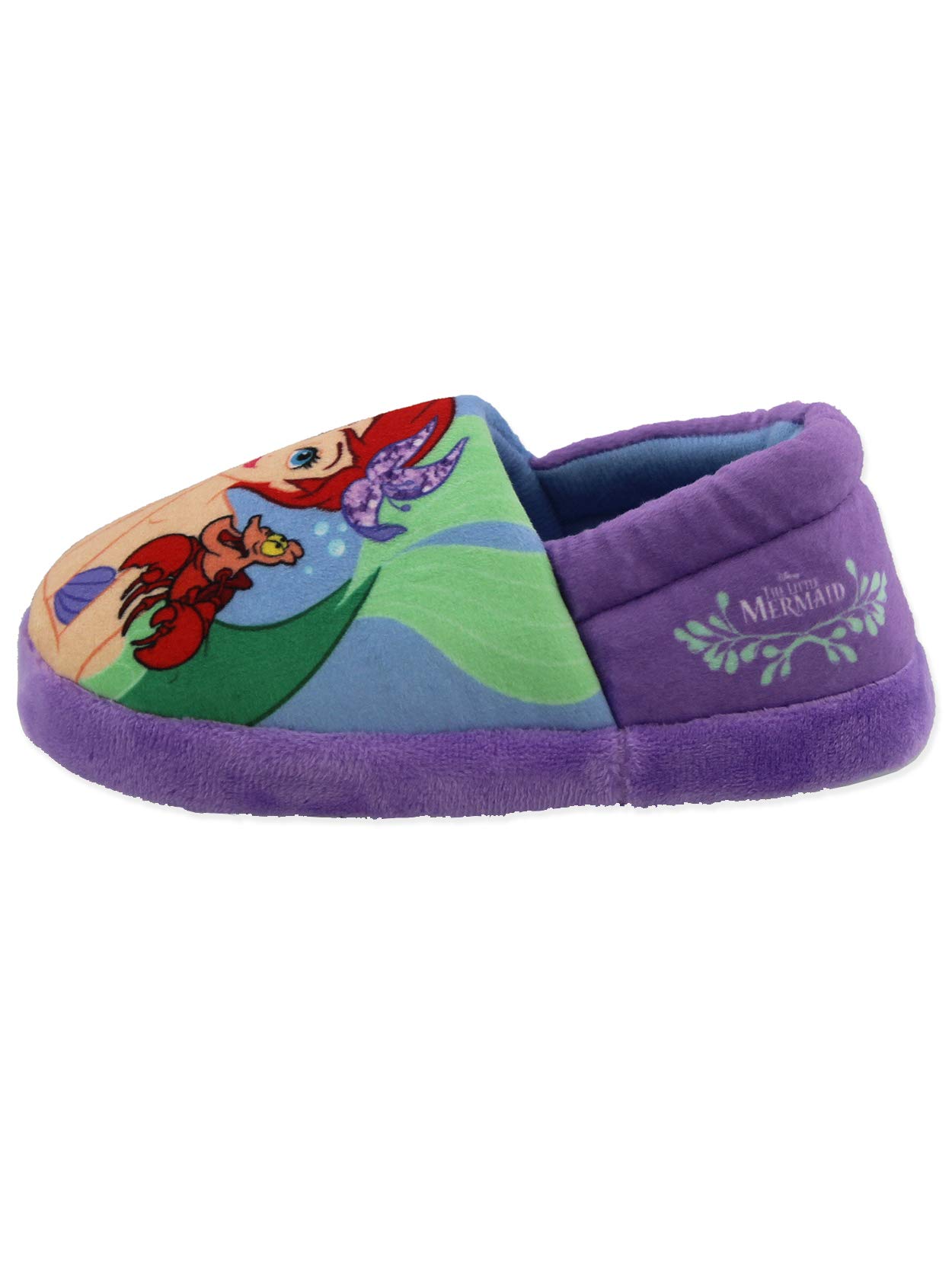 Disney Princess Girls Toddler Plush Aline Slippers - Soft & Comfortable Princess-Themed House Shoes for Kids - Perfect for Indoor Play, Birthday Gifts & Disney-Themed Parties