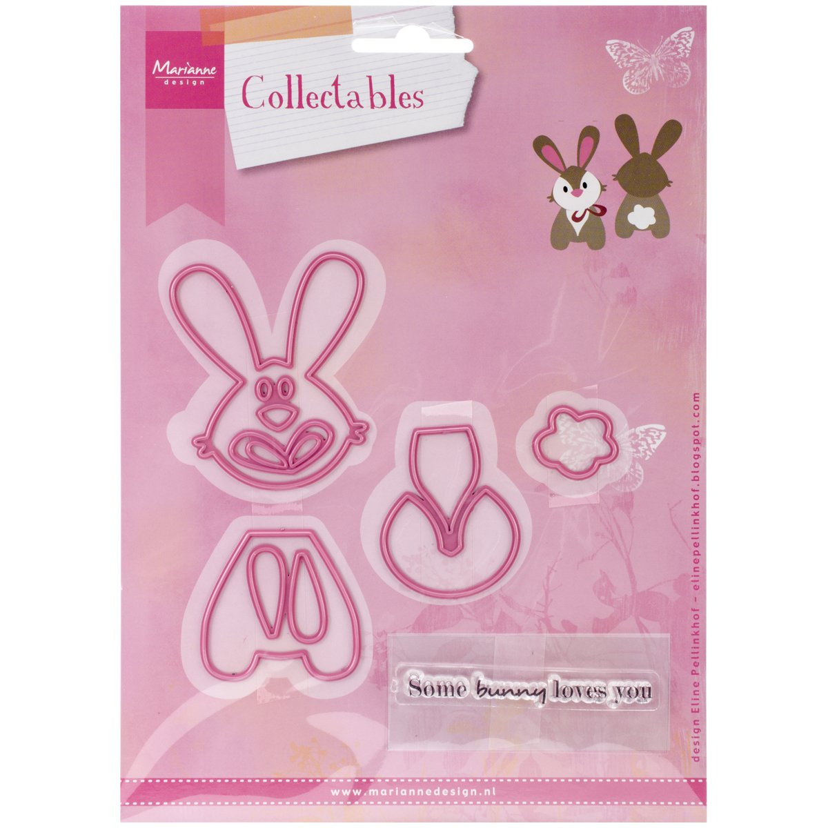 Ecstasy Crafts Marianne Design Collectables Dies with Stamps - Bunny Shape for Scrapbooking, Card Making, and DIY Paper Crafts | Perfect for Greeting Cards, Invitations, and Home Decor Projects